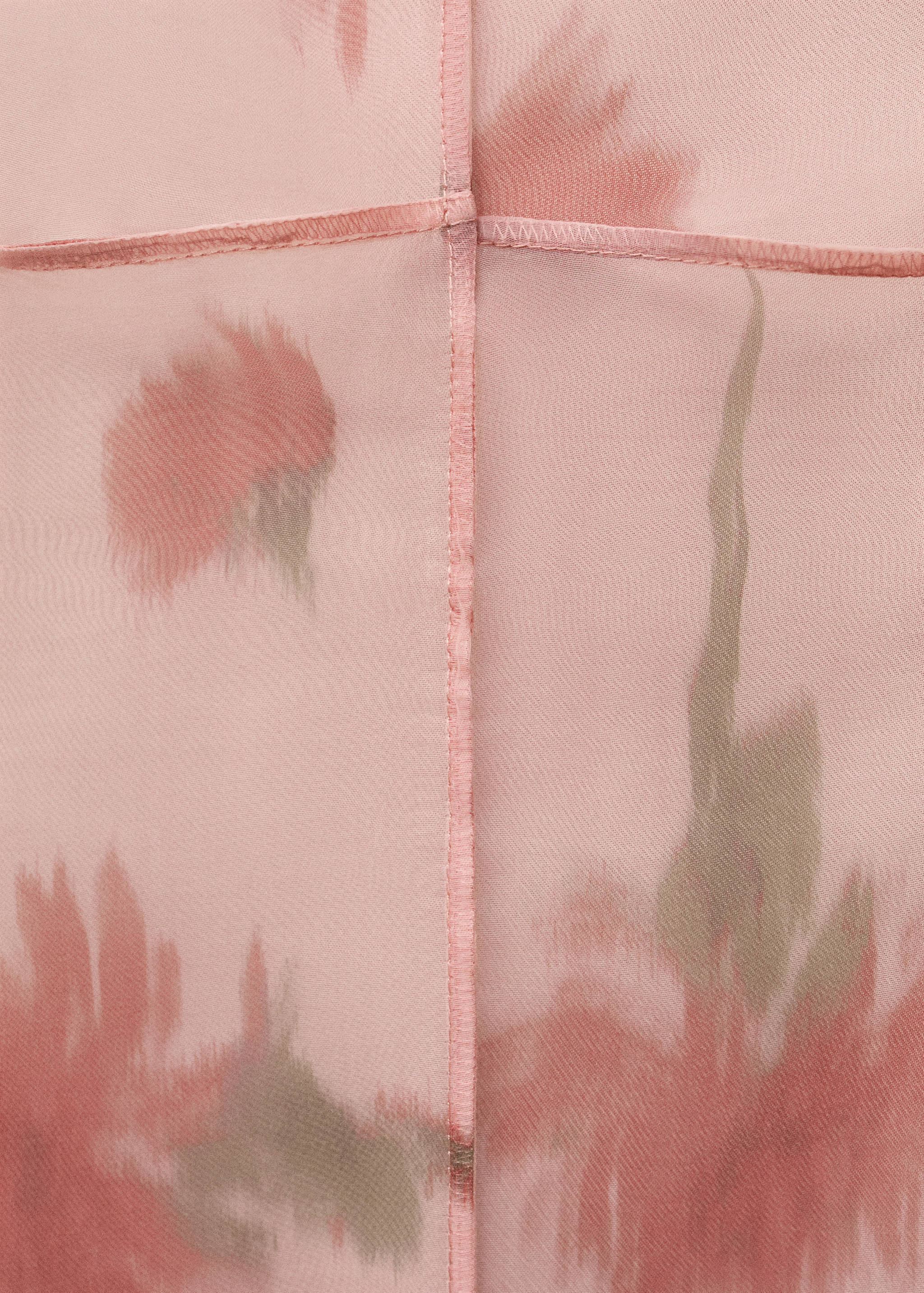 Floral-print combined dress - Details of the article 0