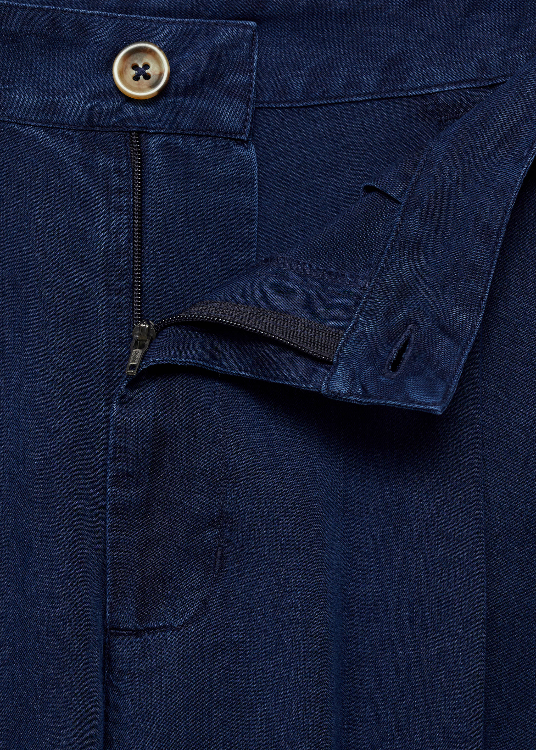 Wide leg lyocell pants with pleats - Details of the article 8