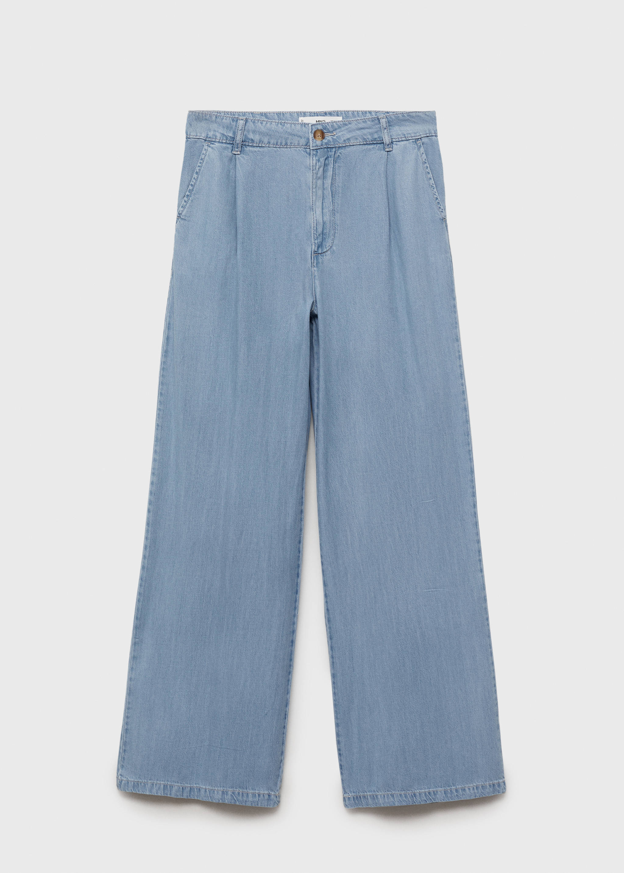 Wide leg lyocell pants with pleats - Article without model