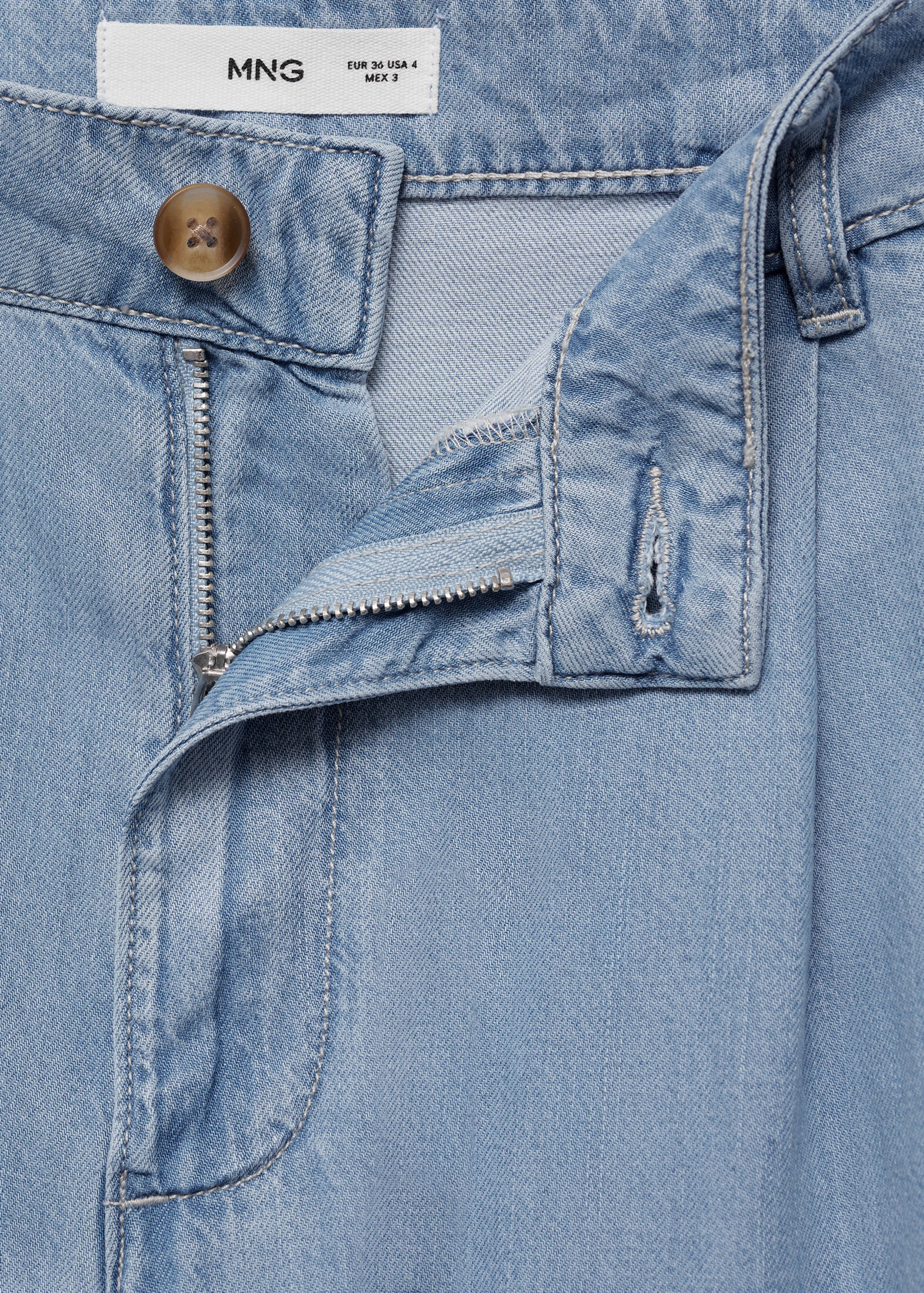 Wide leg lyocell pants with pleats - Details of the article 8