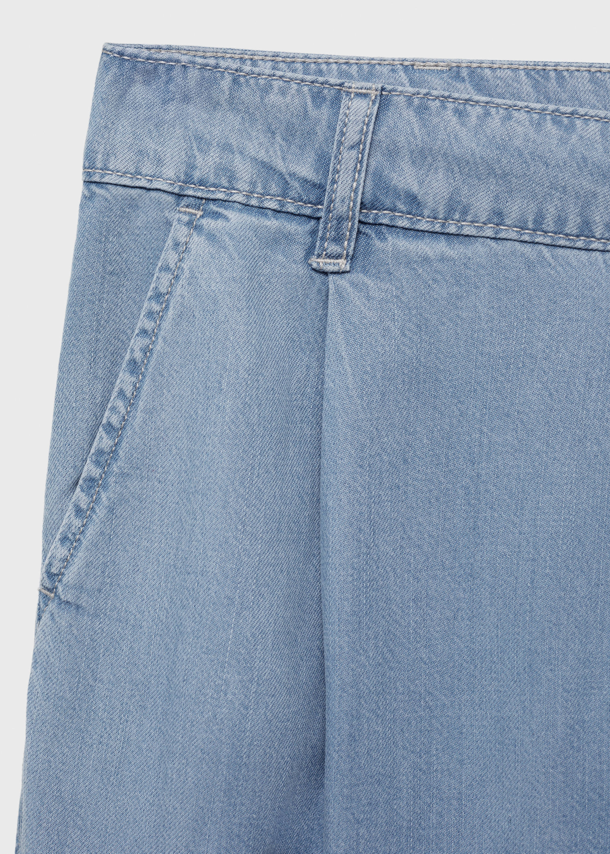 Wide leg lyocell pants with pleats - Details of the article 0