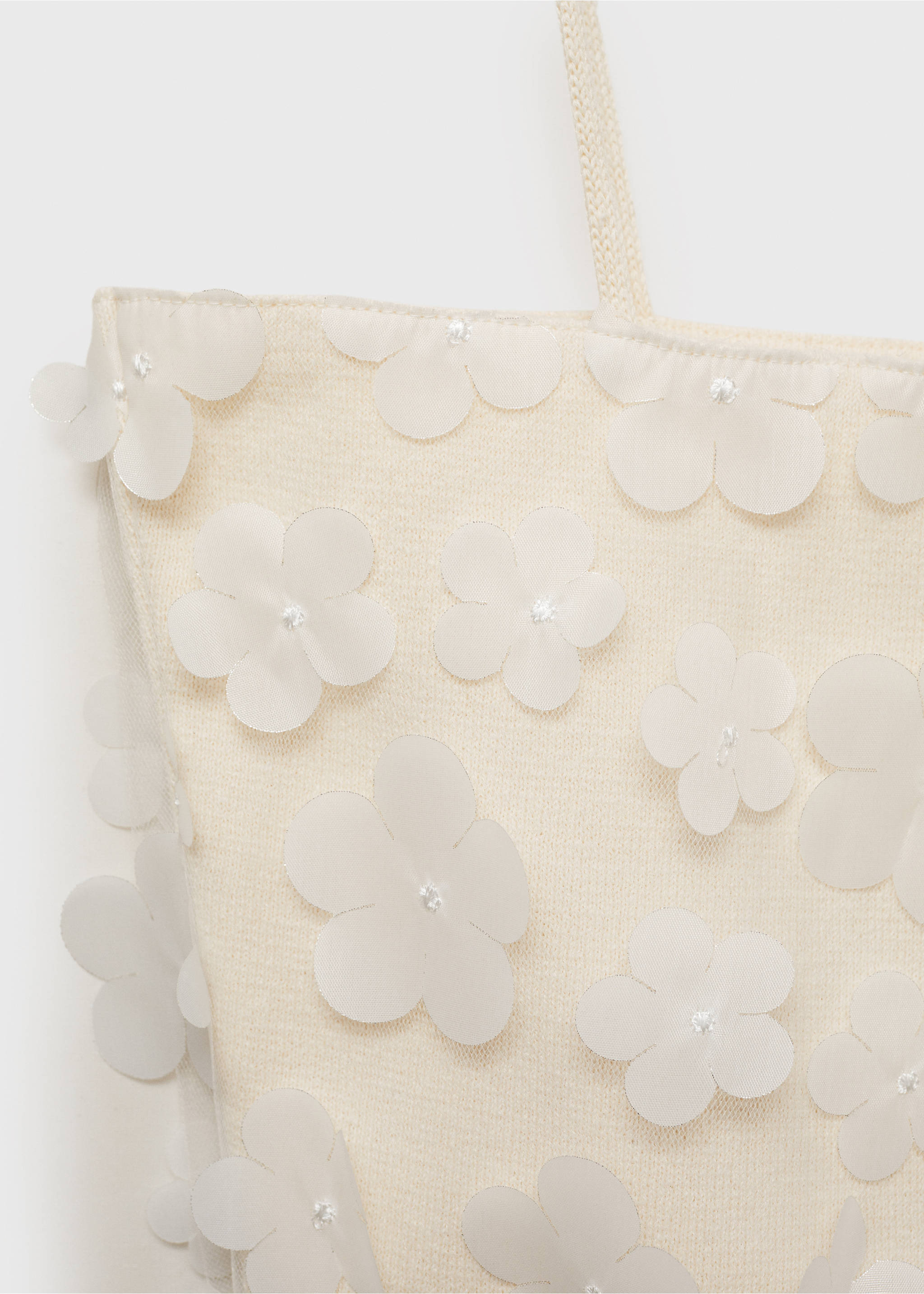 Embossed floral top - Details of the article 8, White. Ref: 87038650-00.