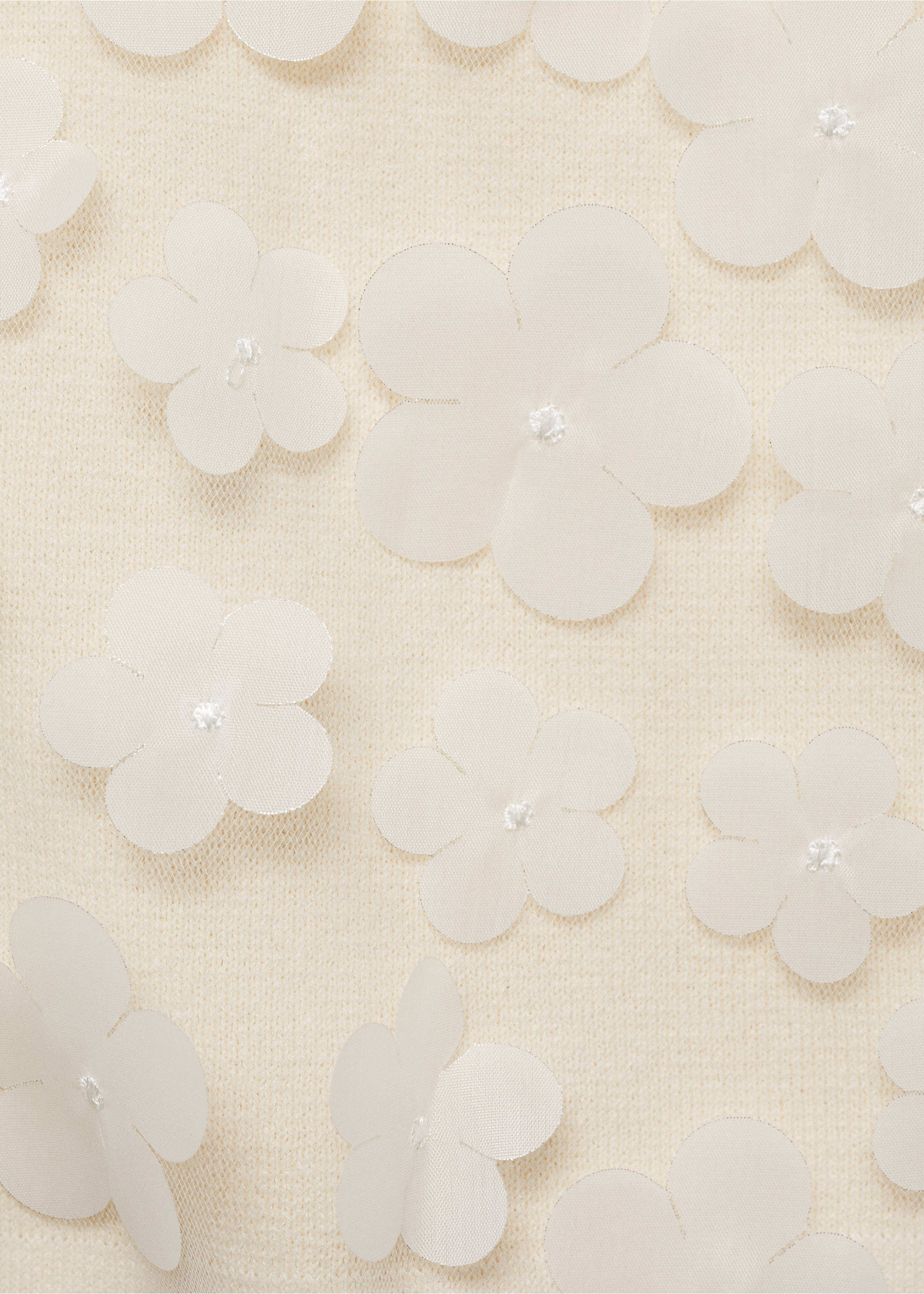 Embossed floral top - Details of the article 0, White. Ref: 87038650-00.