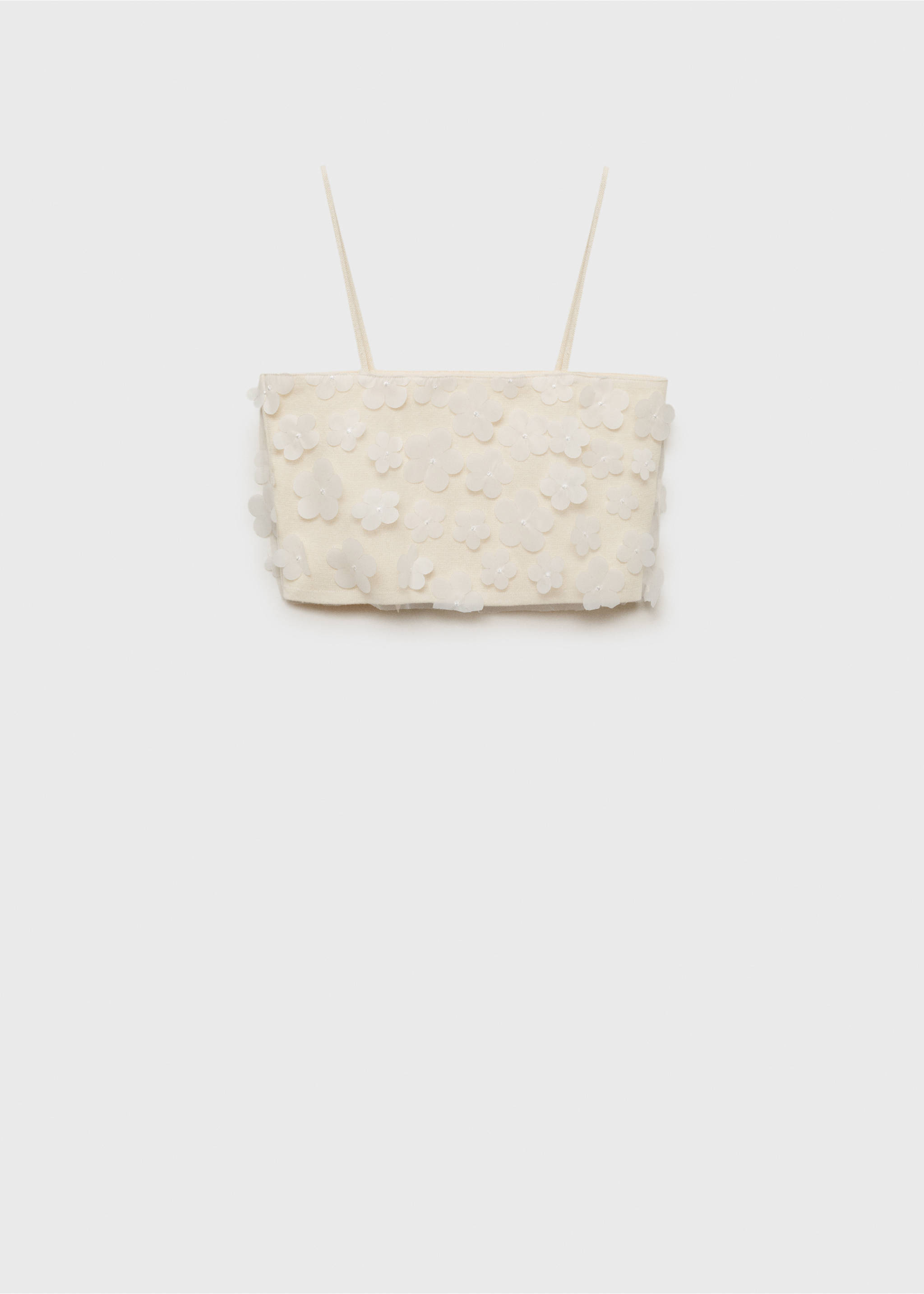Embossed floral top - Article without model, White. Ref: 87038650-00.