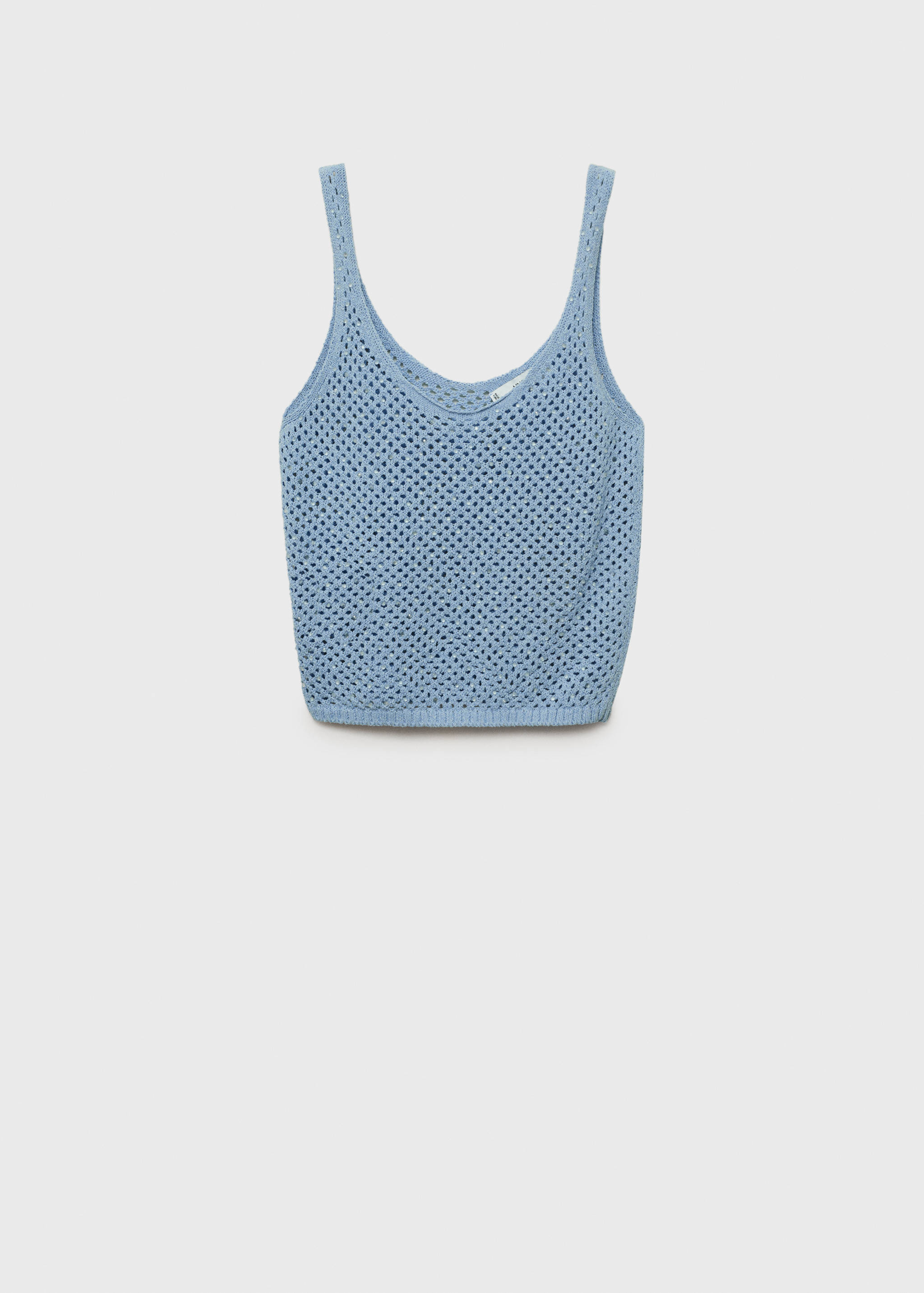 Knitted top with rhinestone detail - Article without model