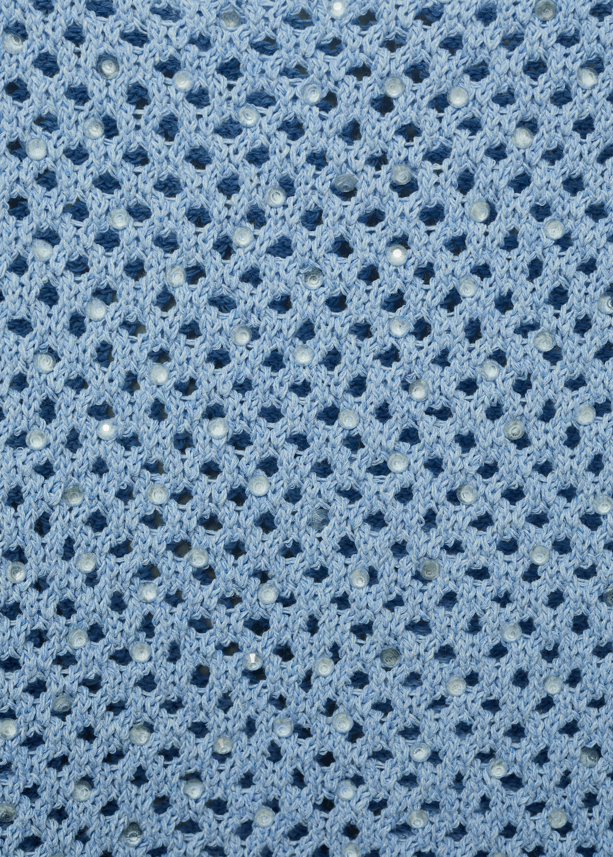 Knitted top with rhinestone detail - Details of the article 0