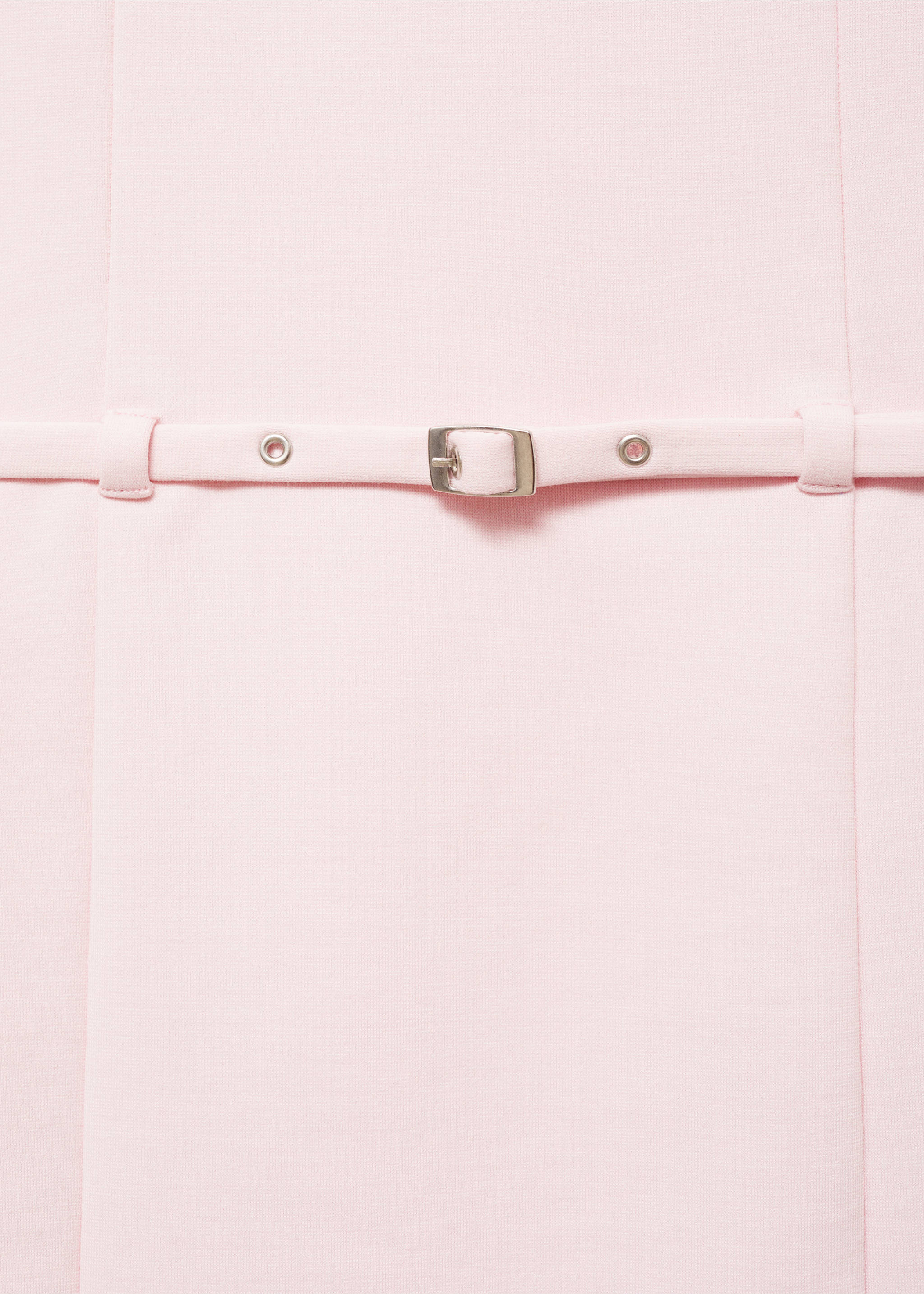 Short belted dress - Details of the article 8, Pastel Pink. Ref: 87038652-00.