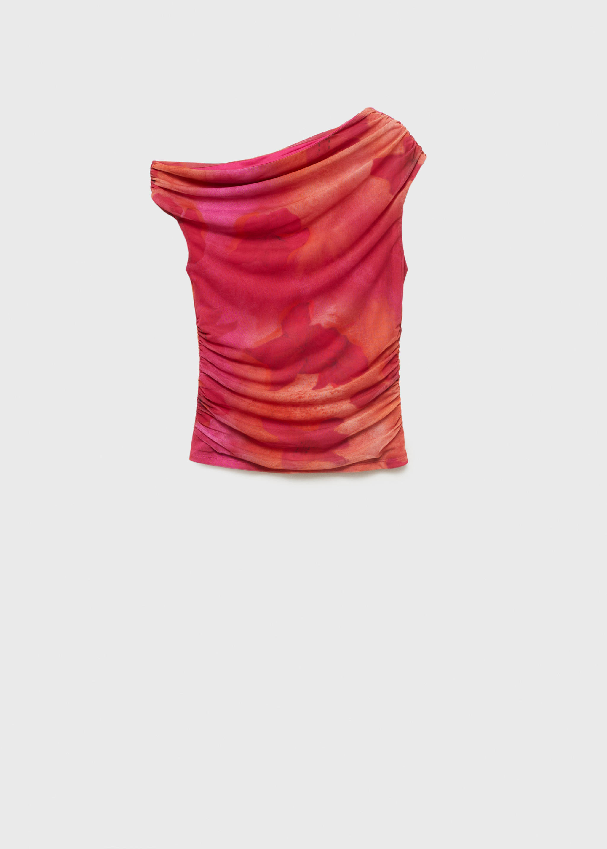 Top asymétrique à fleurs - Article sans modèle