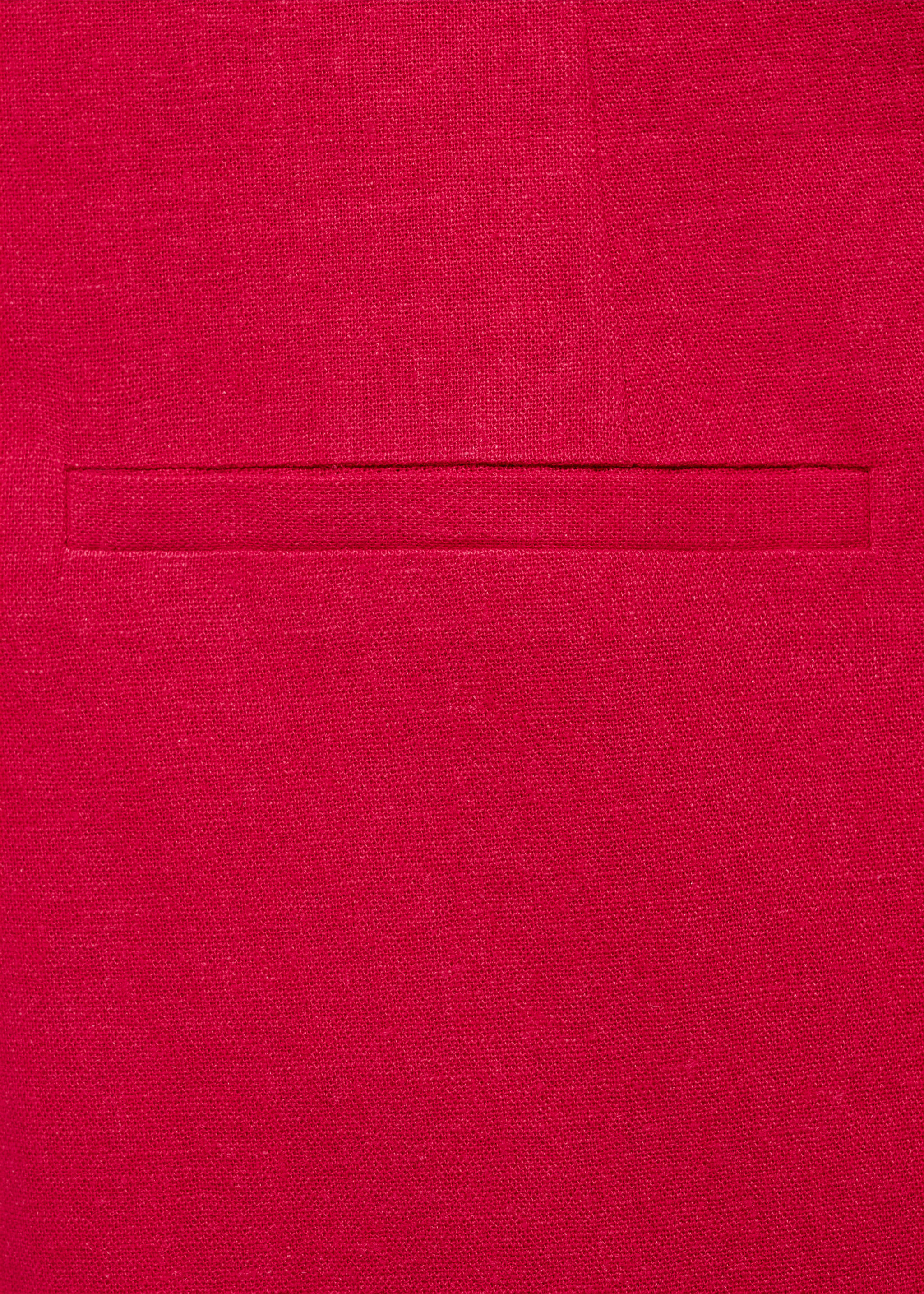 Krótka sukienka z mieszanki lnu z guzikami - Szczegóły artykułu 0, Truskawkowy. Ref: 87039065-00.