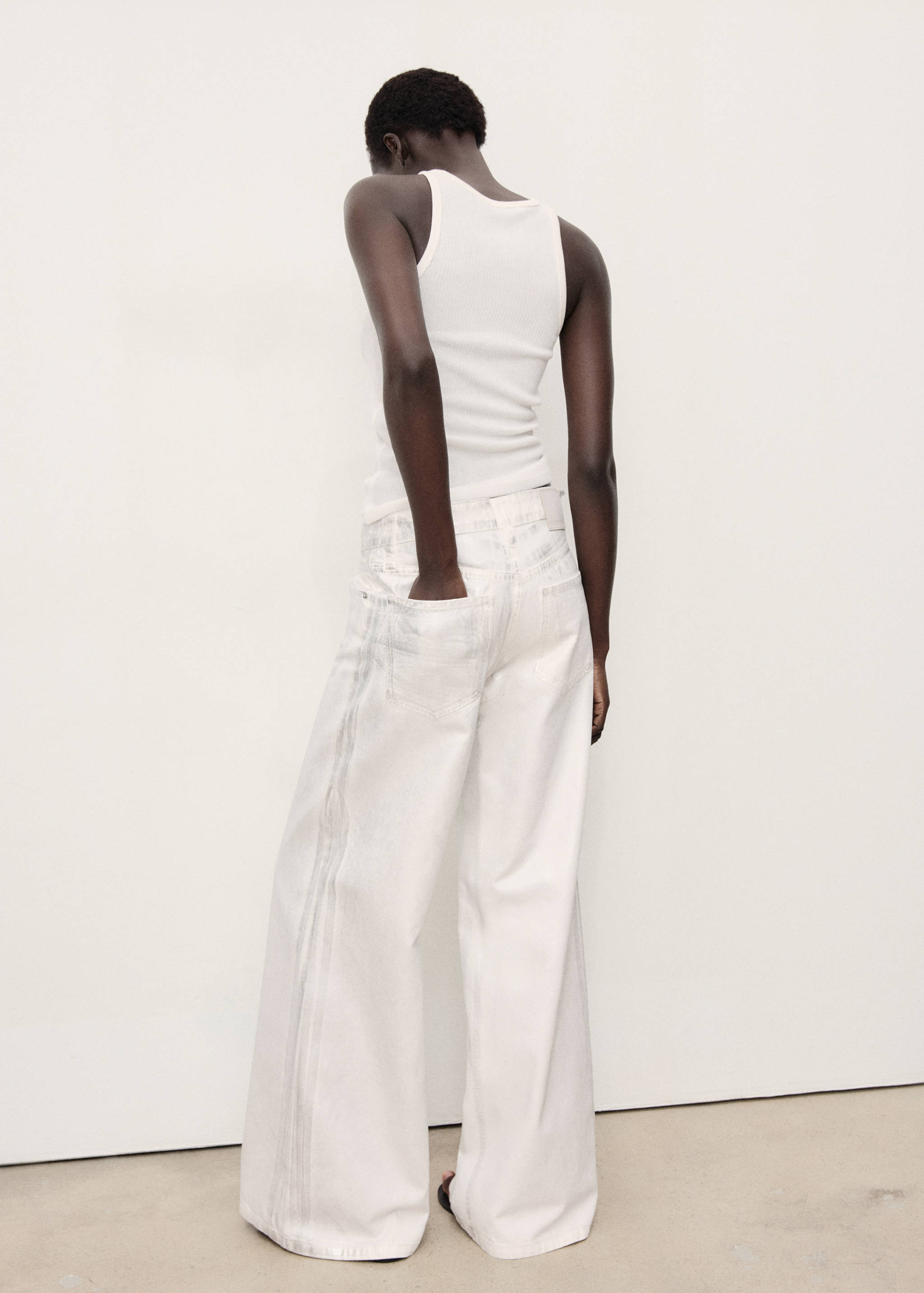 Traperice širokih nogavica metalik završne obrade - Stražnji dio artikla