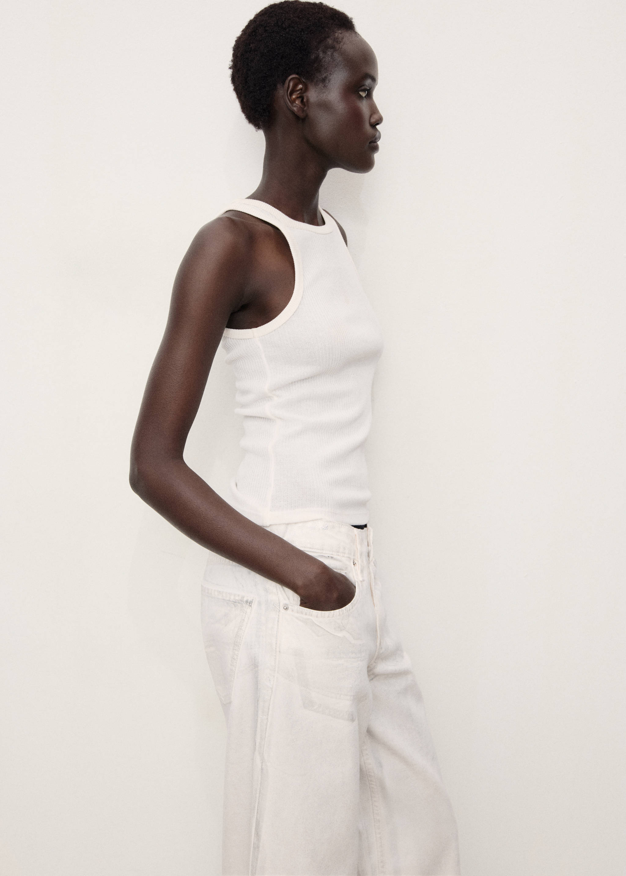 Traperice širokih nogavica metalik završne obrade - Detalji artikla 1