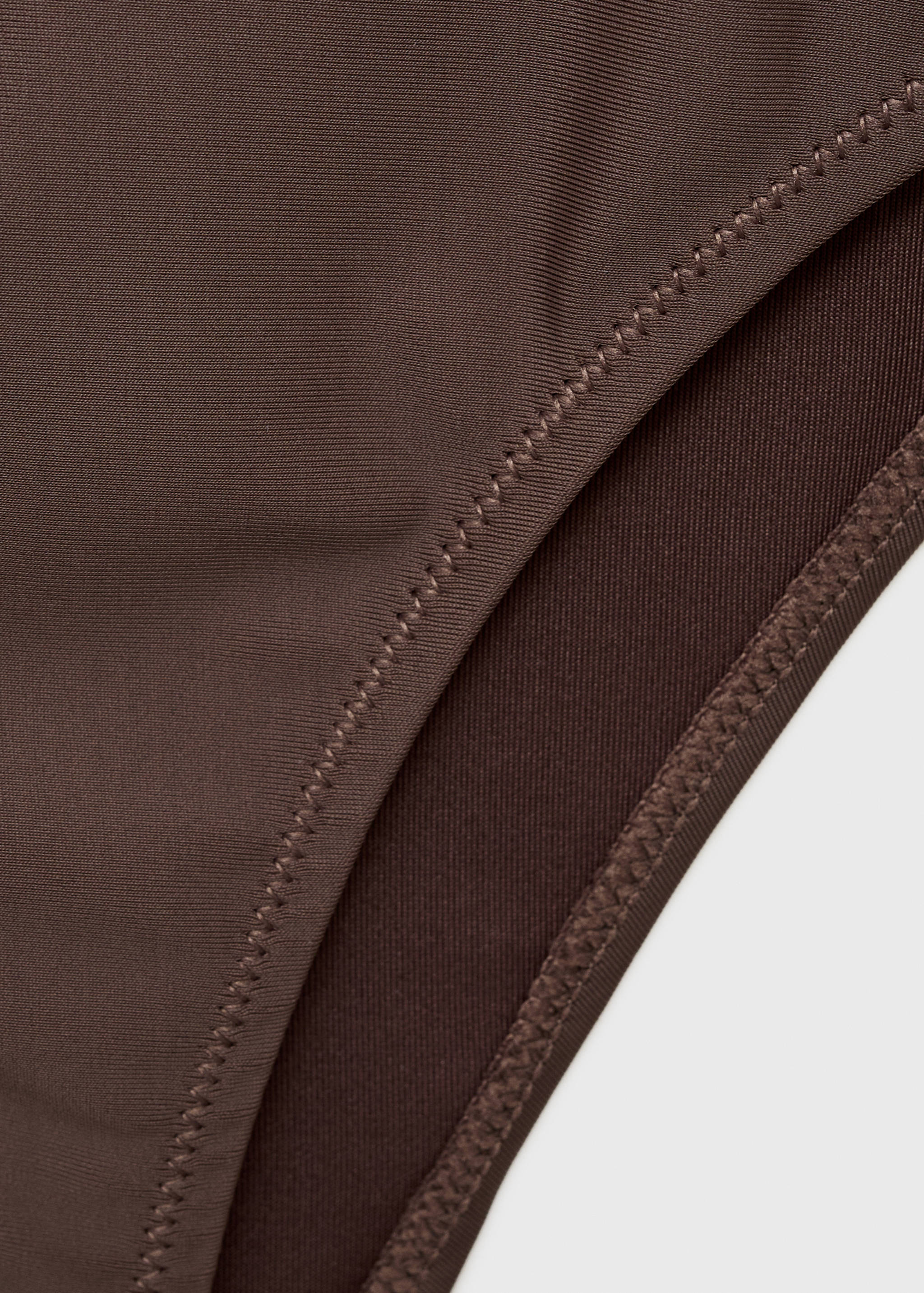 Asymmetrical swimsuit with metallic details - Details of the article 0