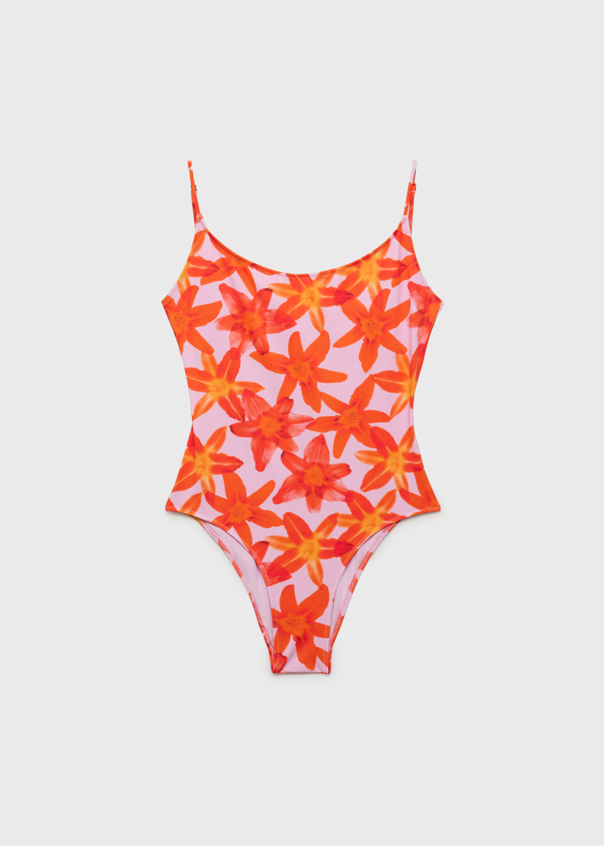 Floral print swimsuit - Article without model, Pink. Ref: 87039210-00.