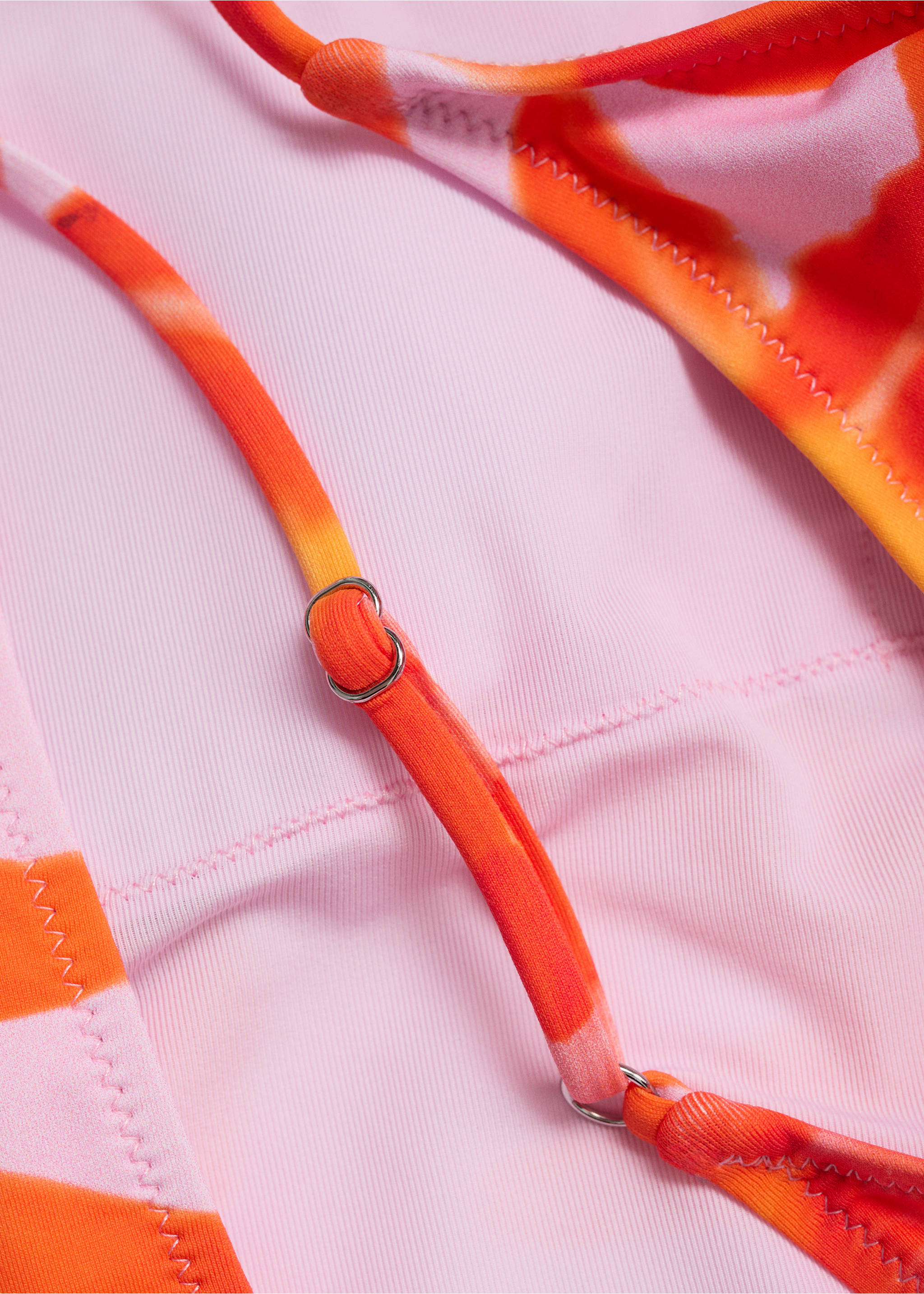 Floral print swimsuit - Details of the article 8, Pink. Ref: 87039210-00.