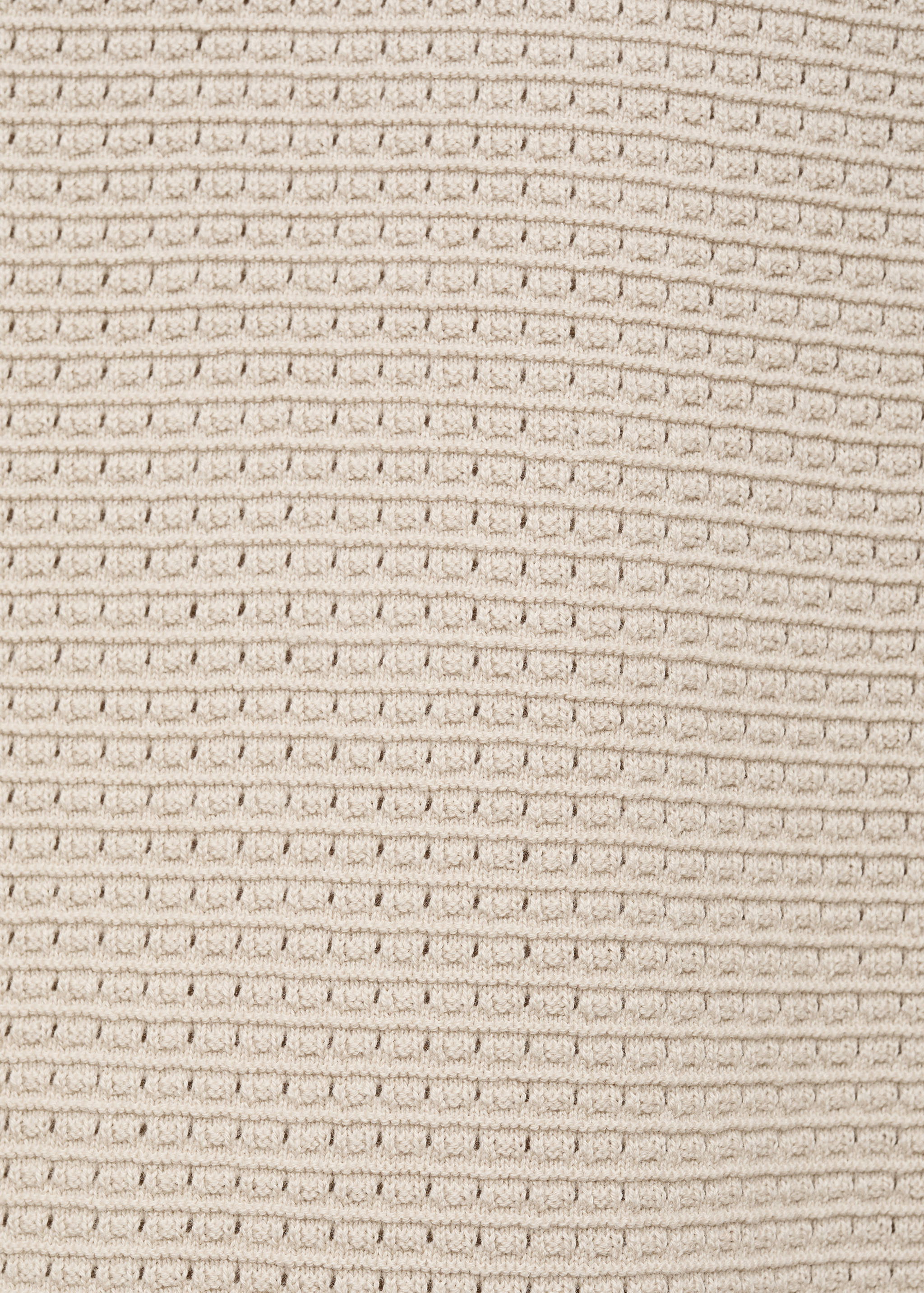 Strick-Poloshirt aus Baumwolle mit Lochmuster - Detail des Artikels 0