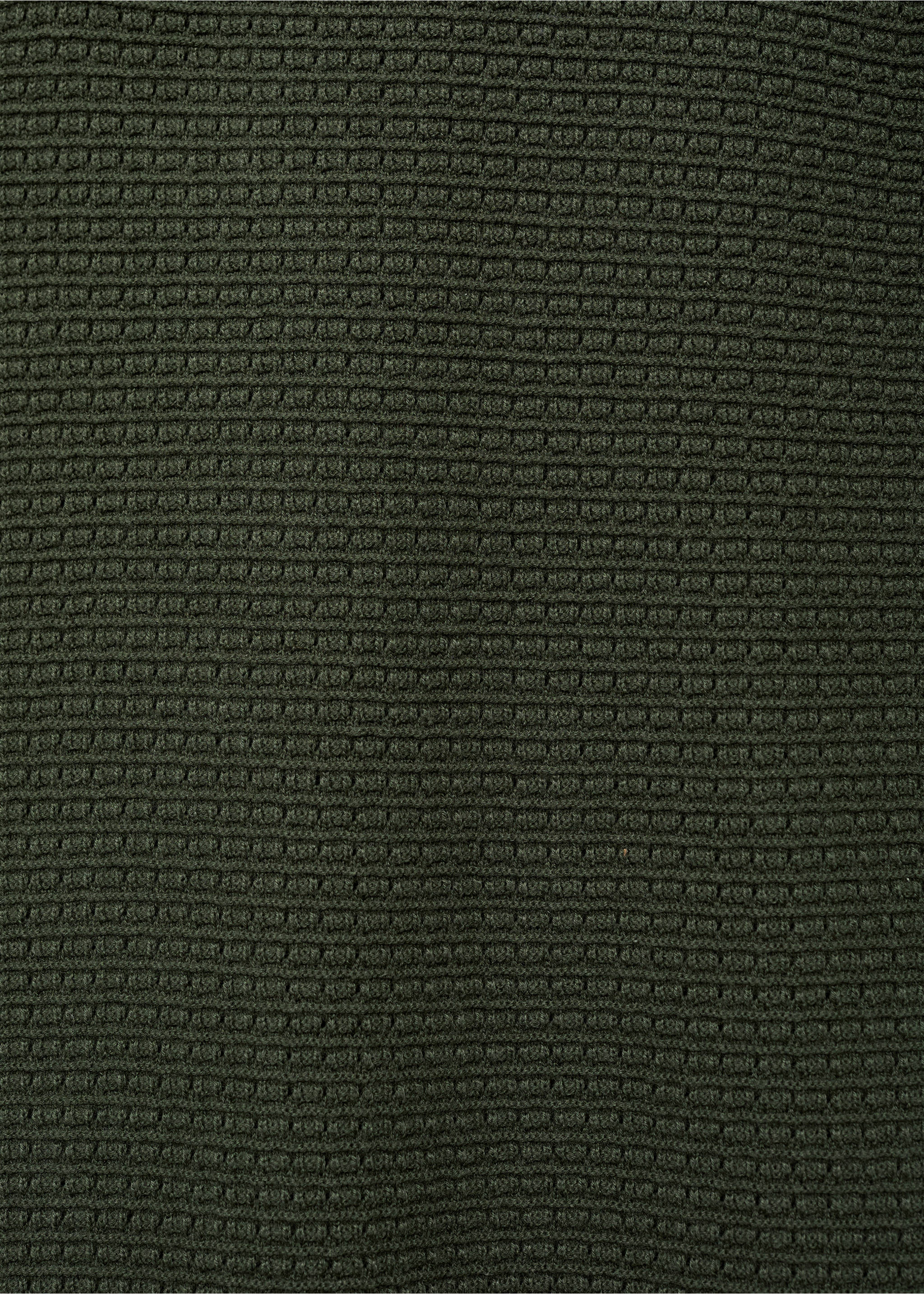 Openwork cotton knitte polo shirt - Details of the article 0, Khaki. Ref: 87039212-00.