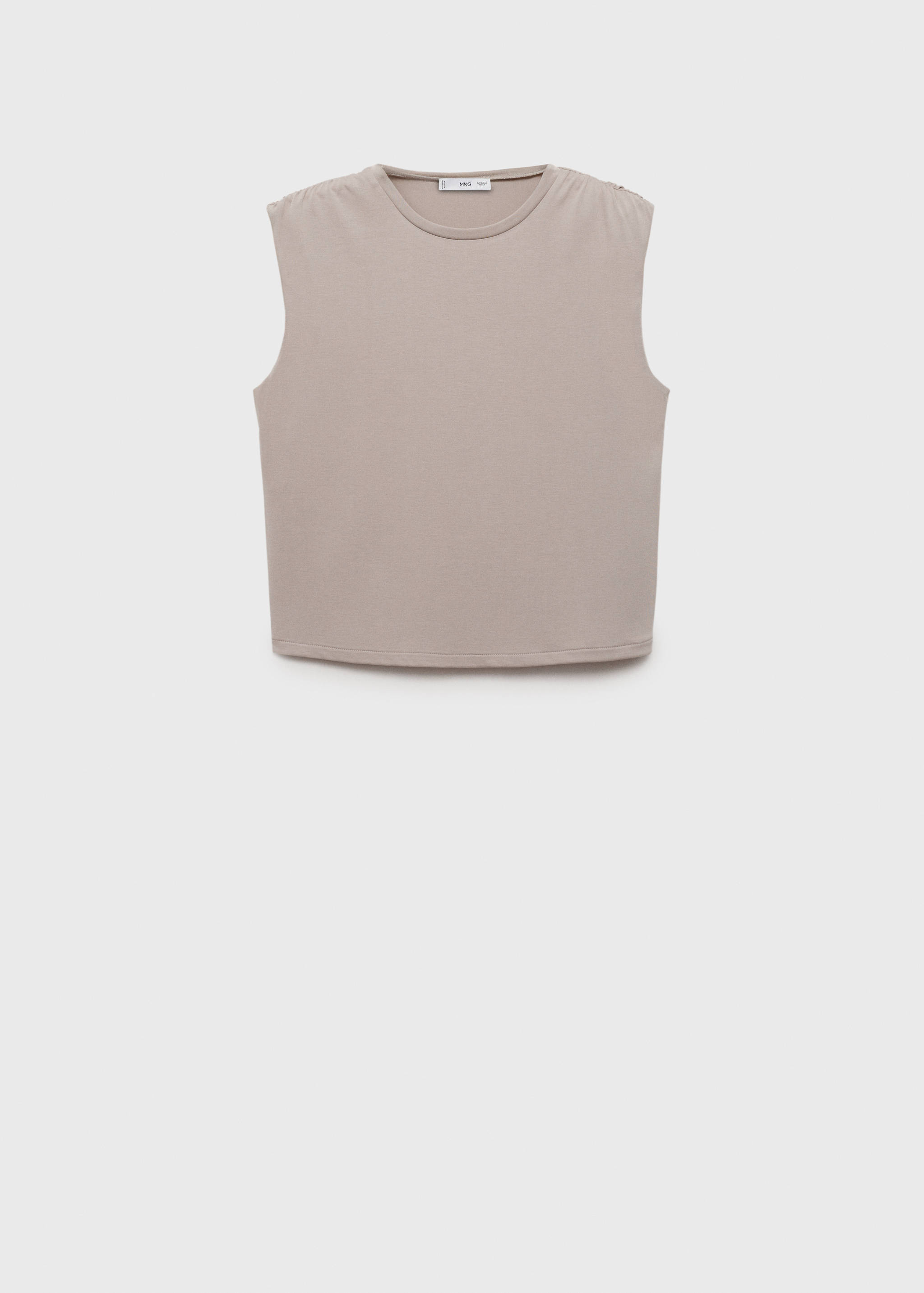 Flowy t-shirt with gathered shoulders - Article without model