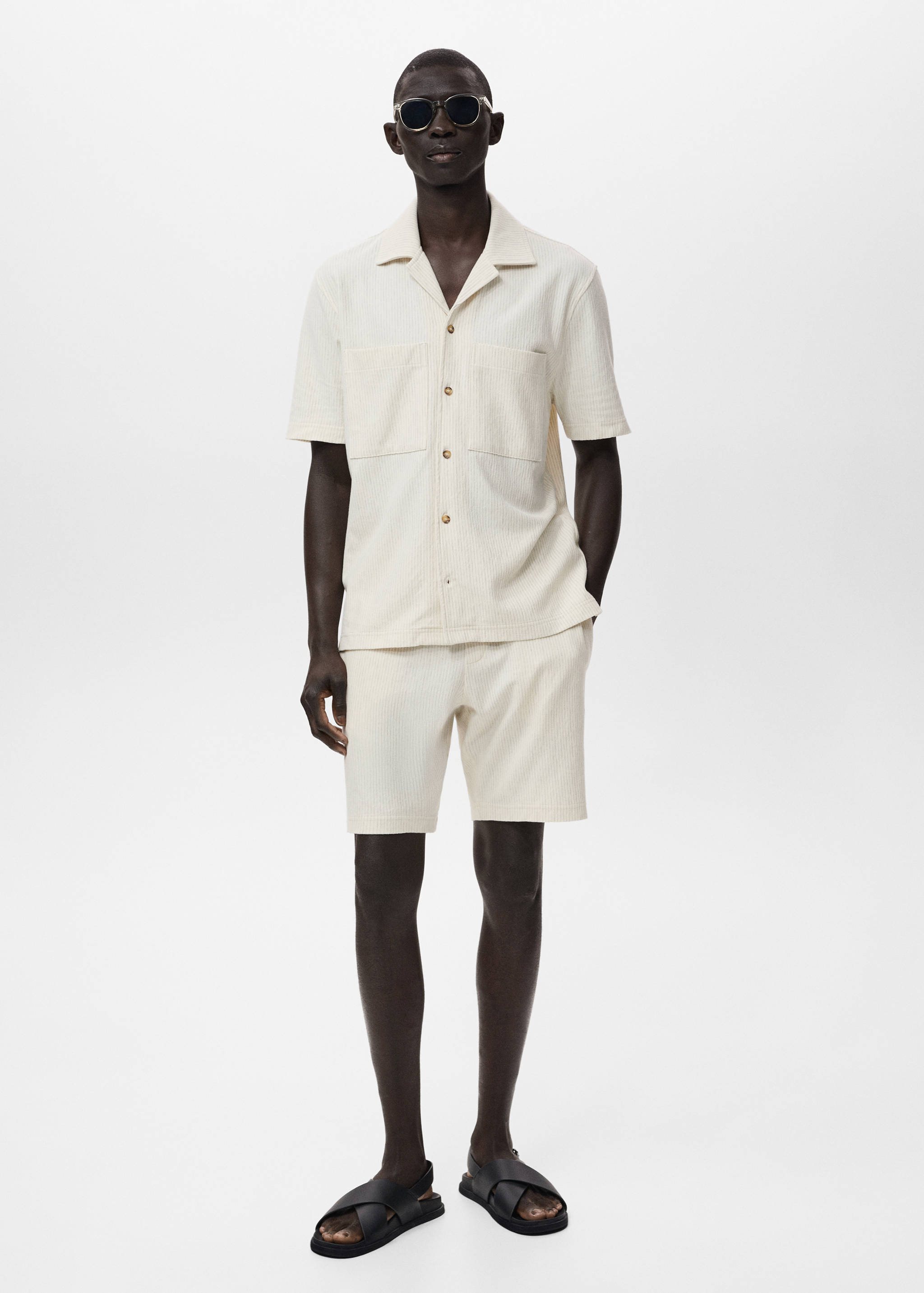 Gestreiftes Baumwollhemd - Allgemeine Ansicht