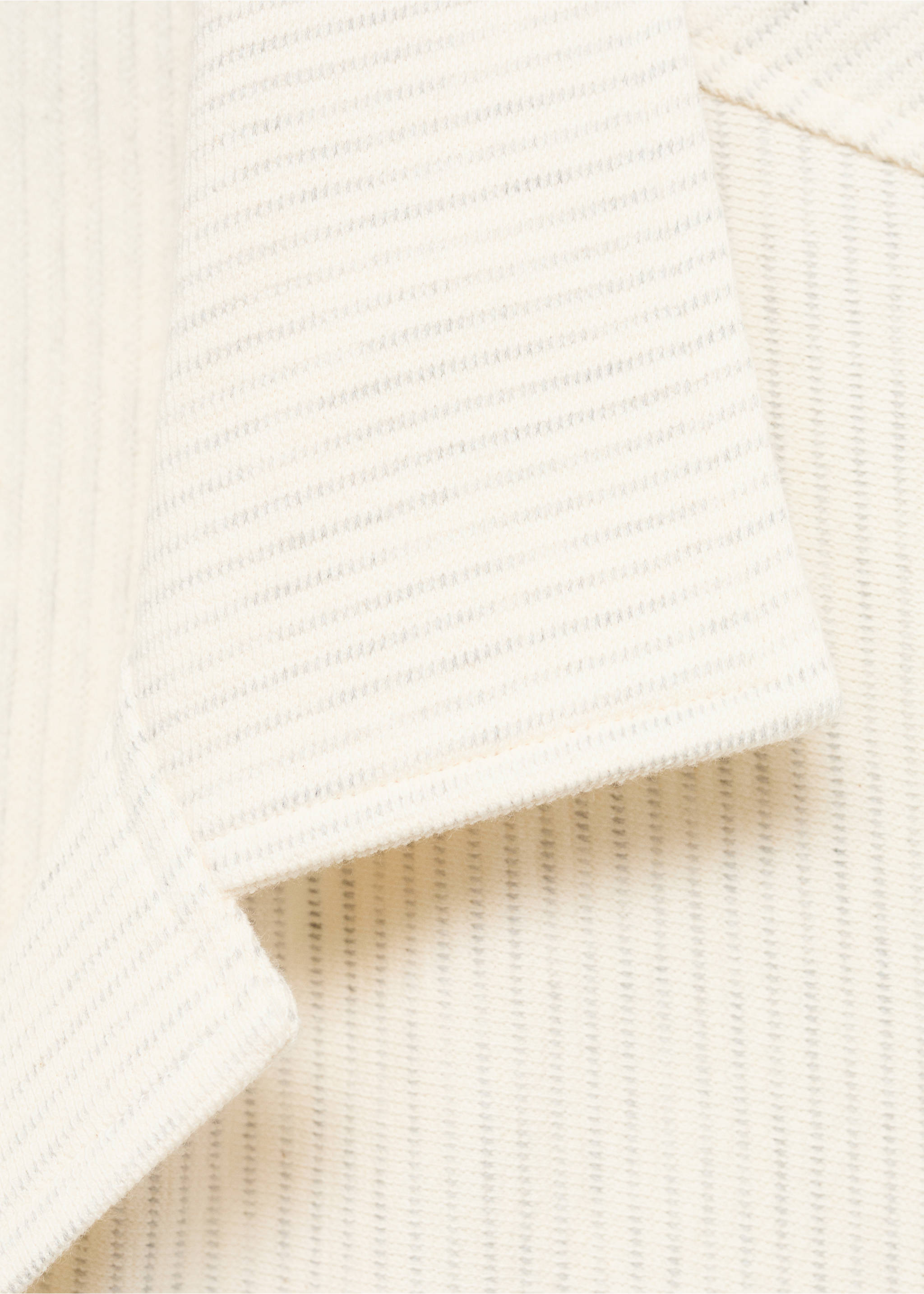 Gestreiftes Baumwollhemd - Detail des Artikels 0, Elfenbeinweiß. Ref: 87039219-00.