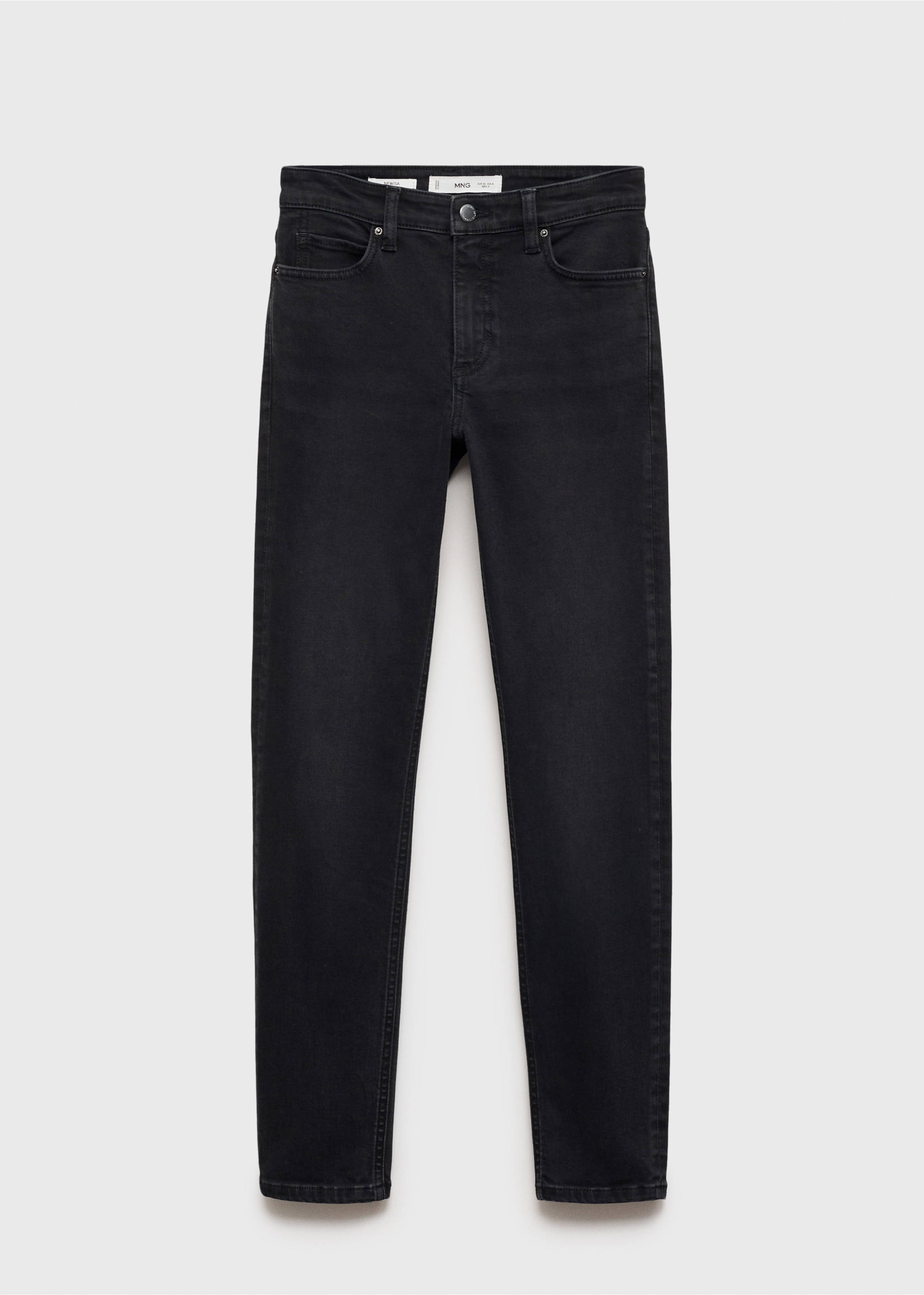 Mid-rise skinny jeans - Article without model, Black denim. Ref: 87040240-00.