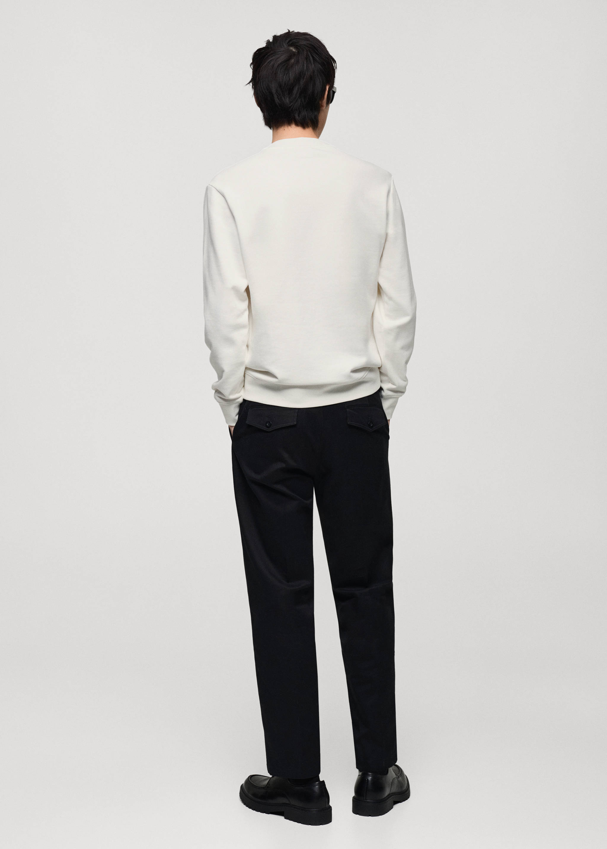 100% cotton sweatshirt with embroidered graphic on the chest - Reverse of the article