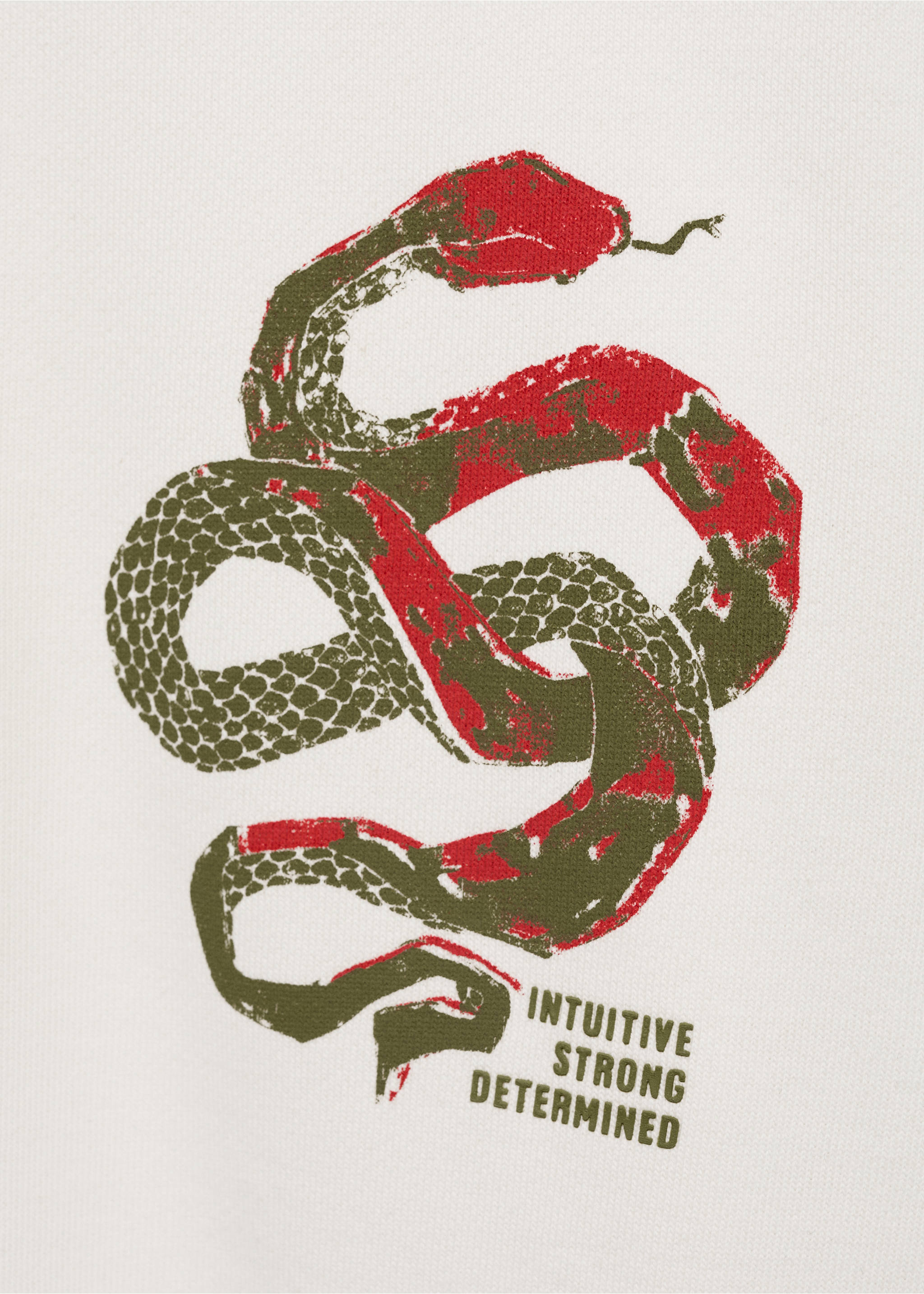 Sudadera 100% algodón estampado gráfico pecho - Detalle del artículo 0, Blanco roto. Ref: 87040251-00.