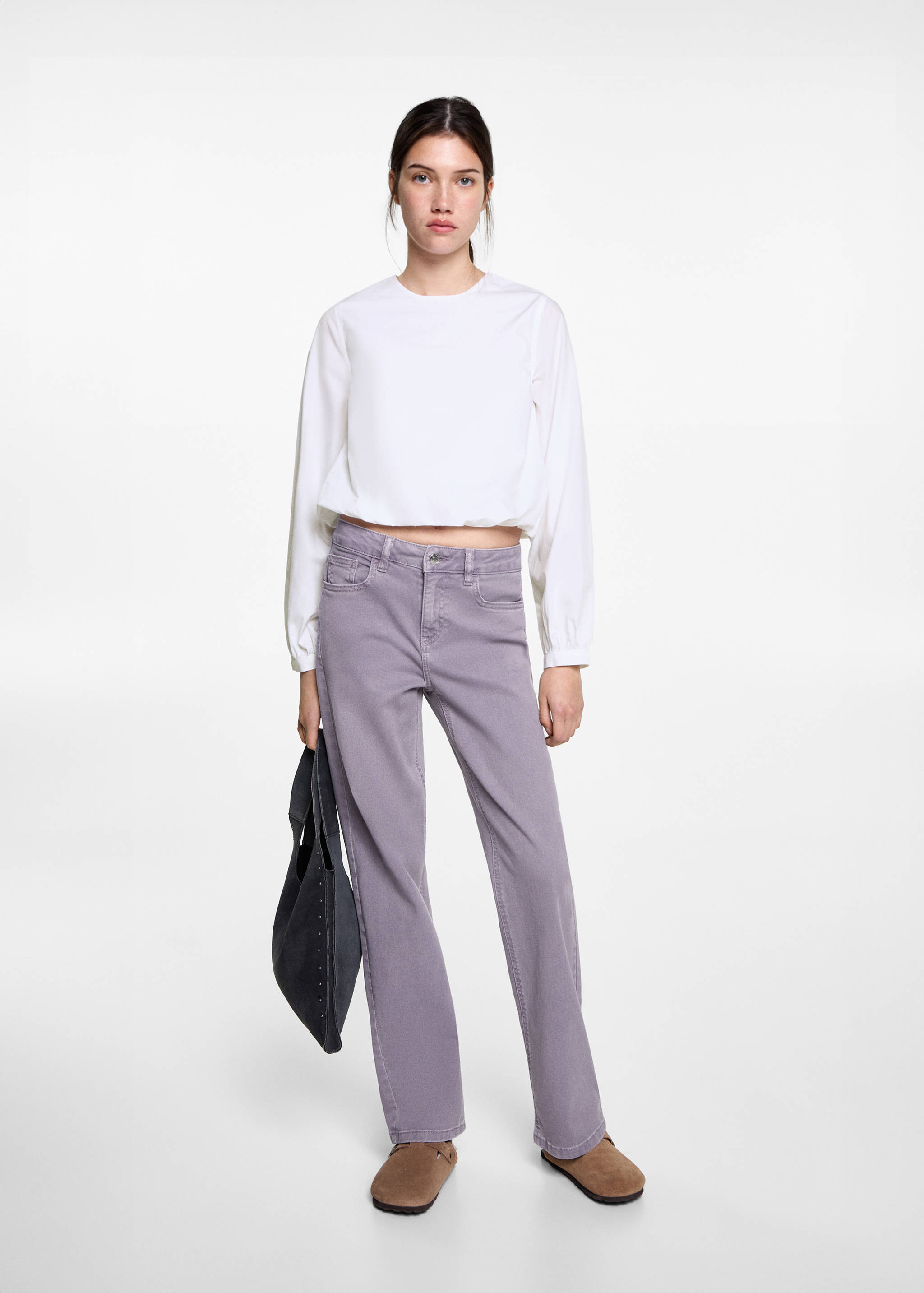 Camisa de popelina abaloada - Plano geral