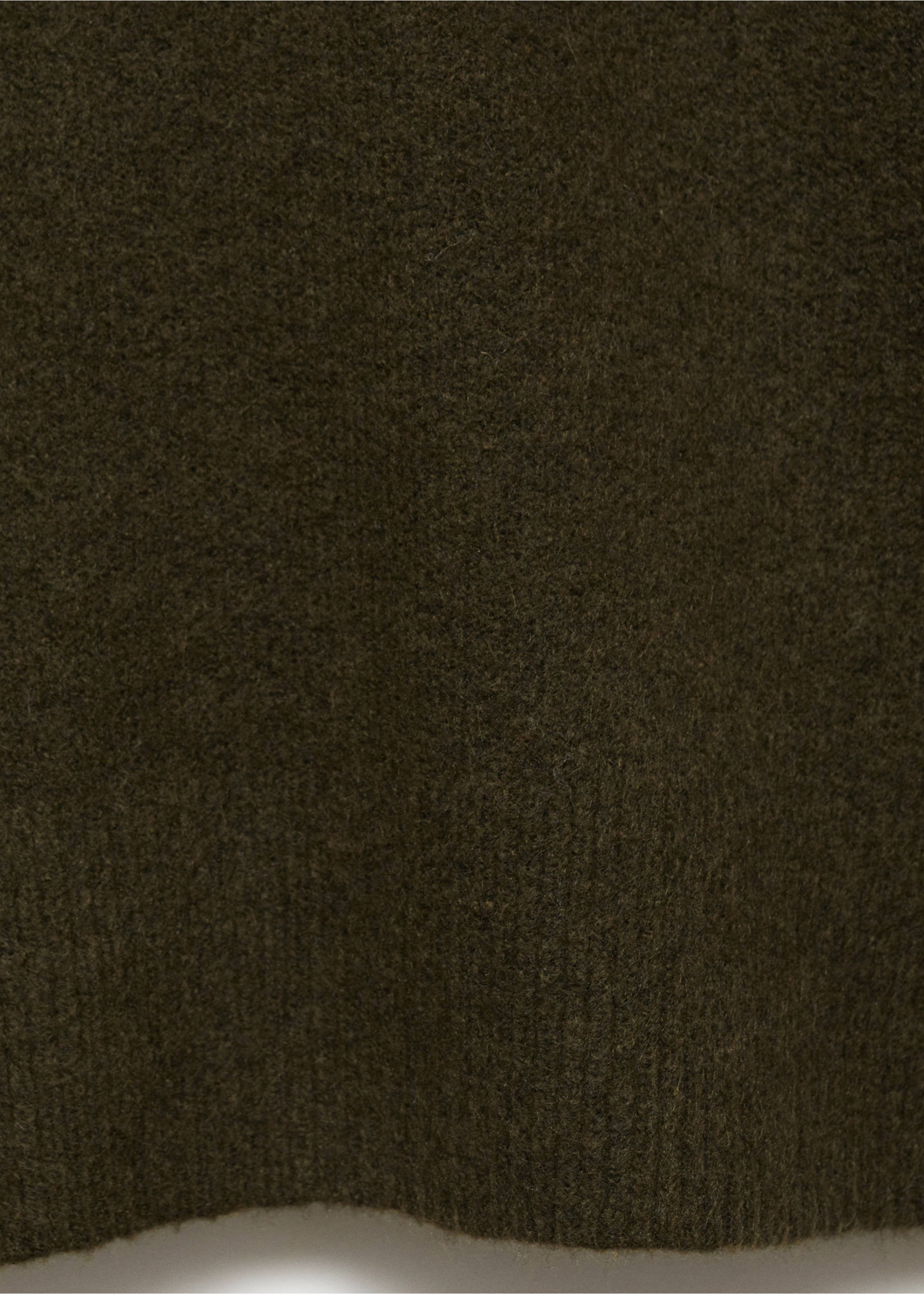 Knitted turtleneck dress - Details of the article 0, Khaki. Ref: 87040284-00.