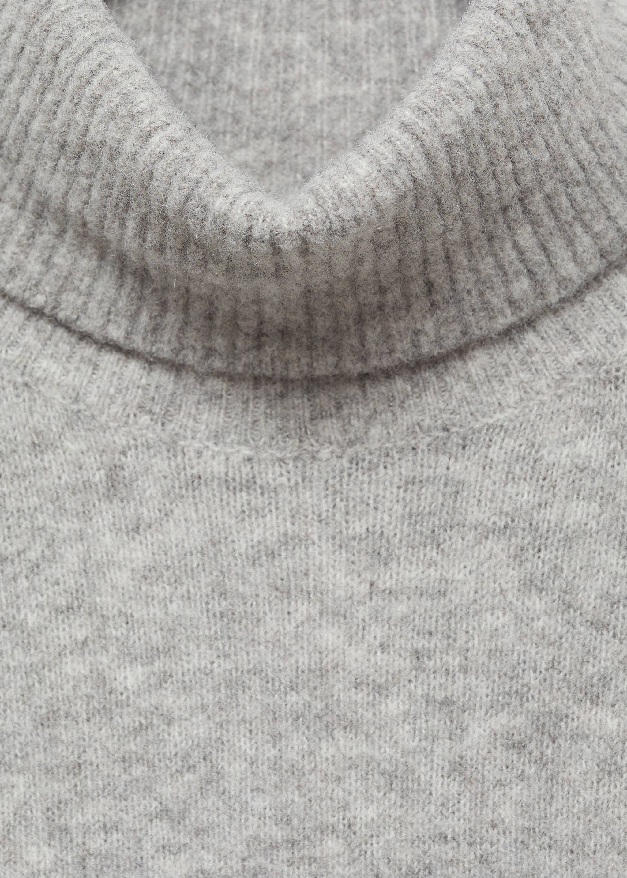 Φόρεμα πλεκτό ζιβάγκο - Λεπτομέρεια του προϊόντος 8, Γκρι Μέτριο Μελανζέ. Ref: 87040284-00.