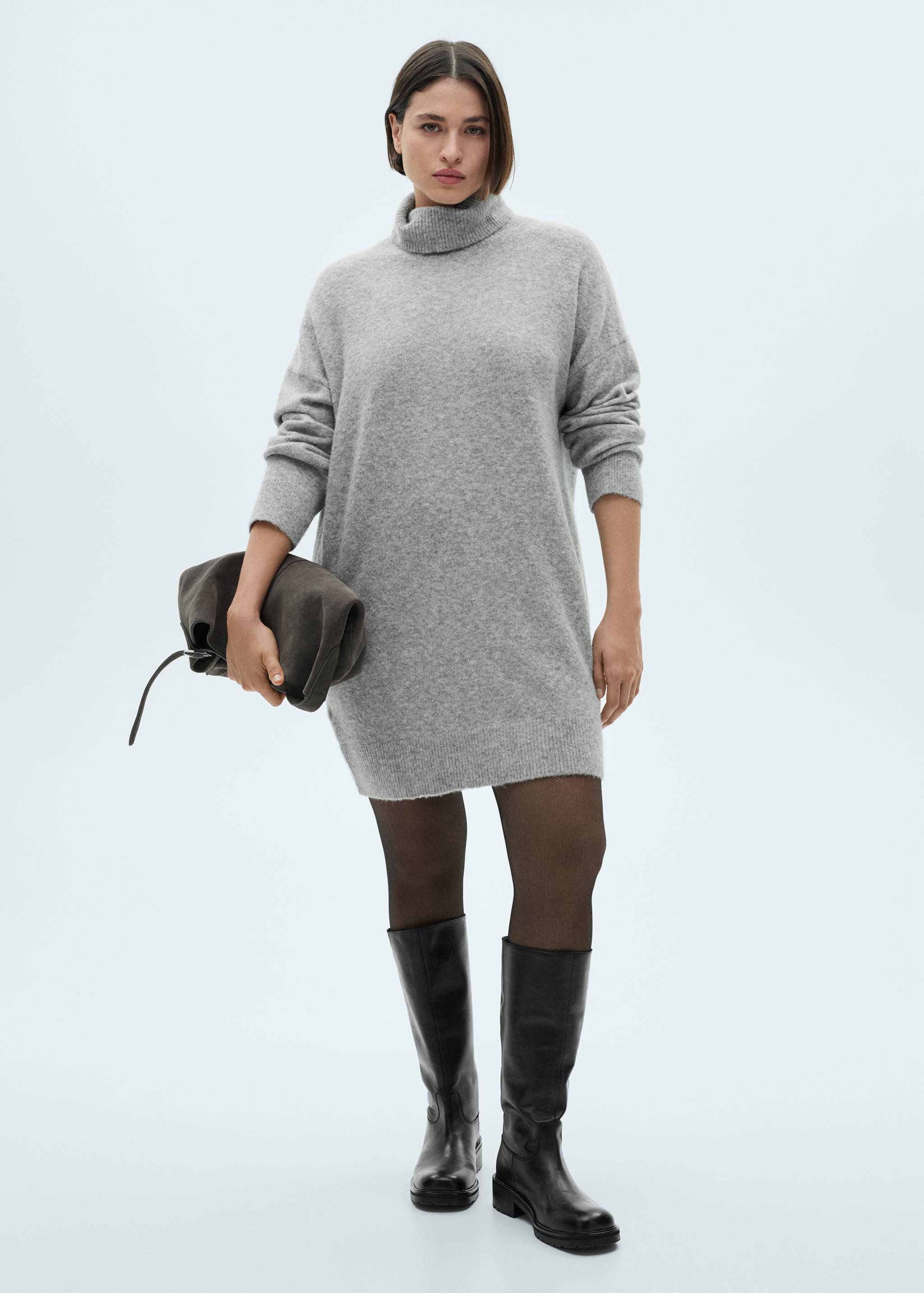 Knitted turtleneck dress - Details of the article 3
