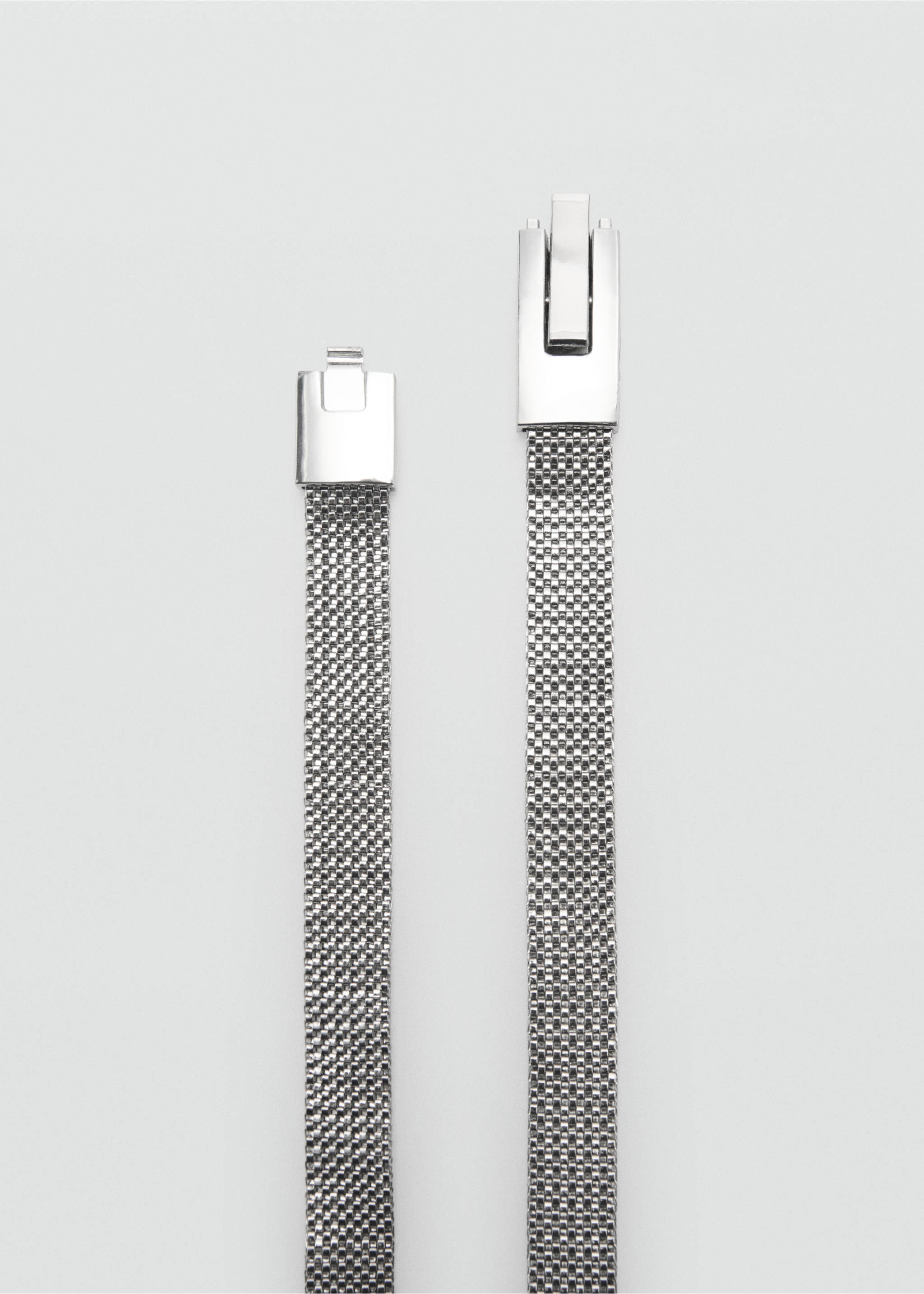 Ceinture fine métallique - Détail de l'article 1, Argent. Ref: 87040286-00.