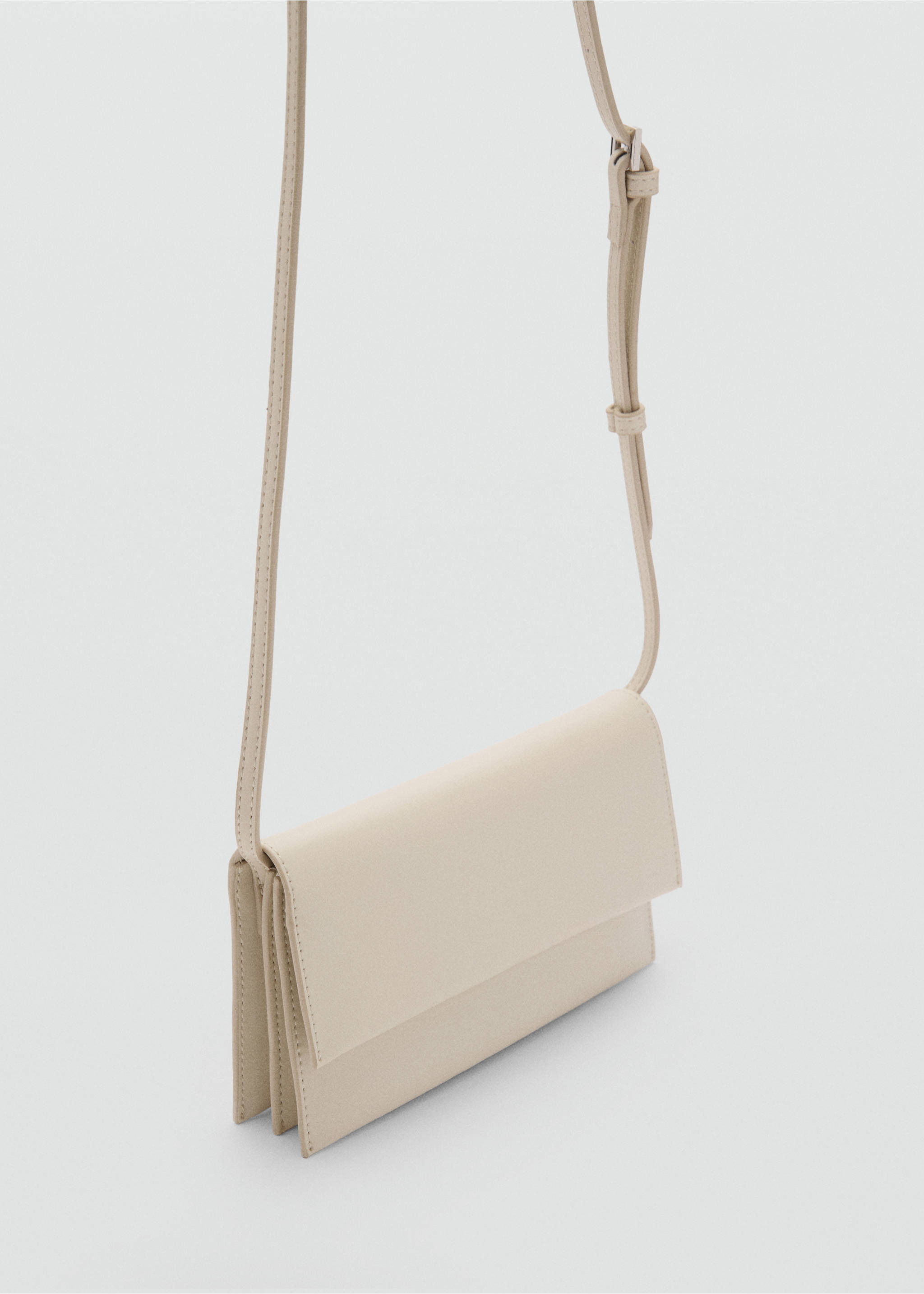 Crossbody bag with flap - Medium plane, Off White. Ref: 87040292-00.