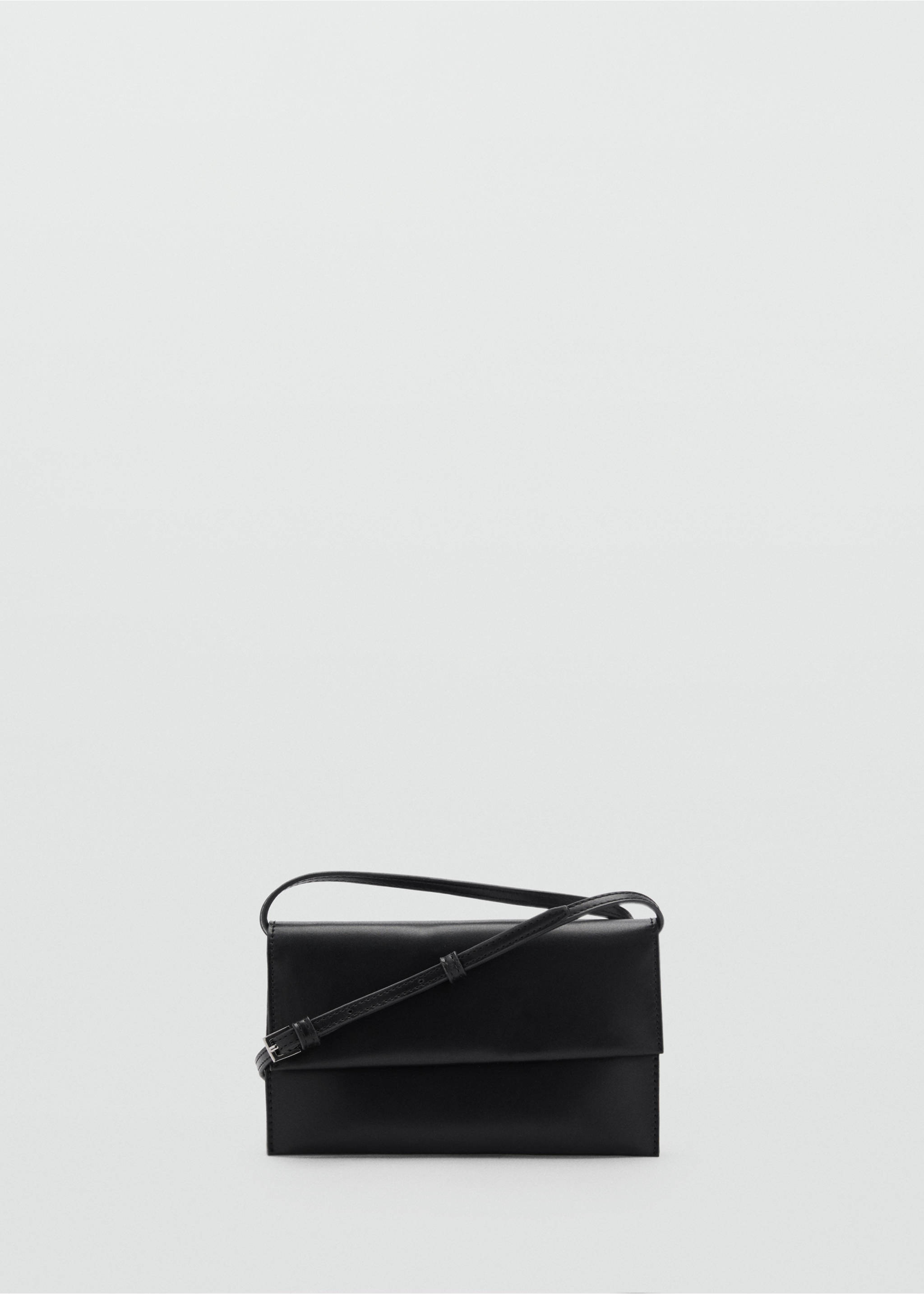 Crossbody bag with flap - Article without model, Black. Ref: 87040292-00.