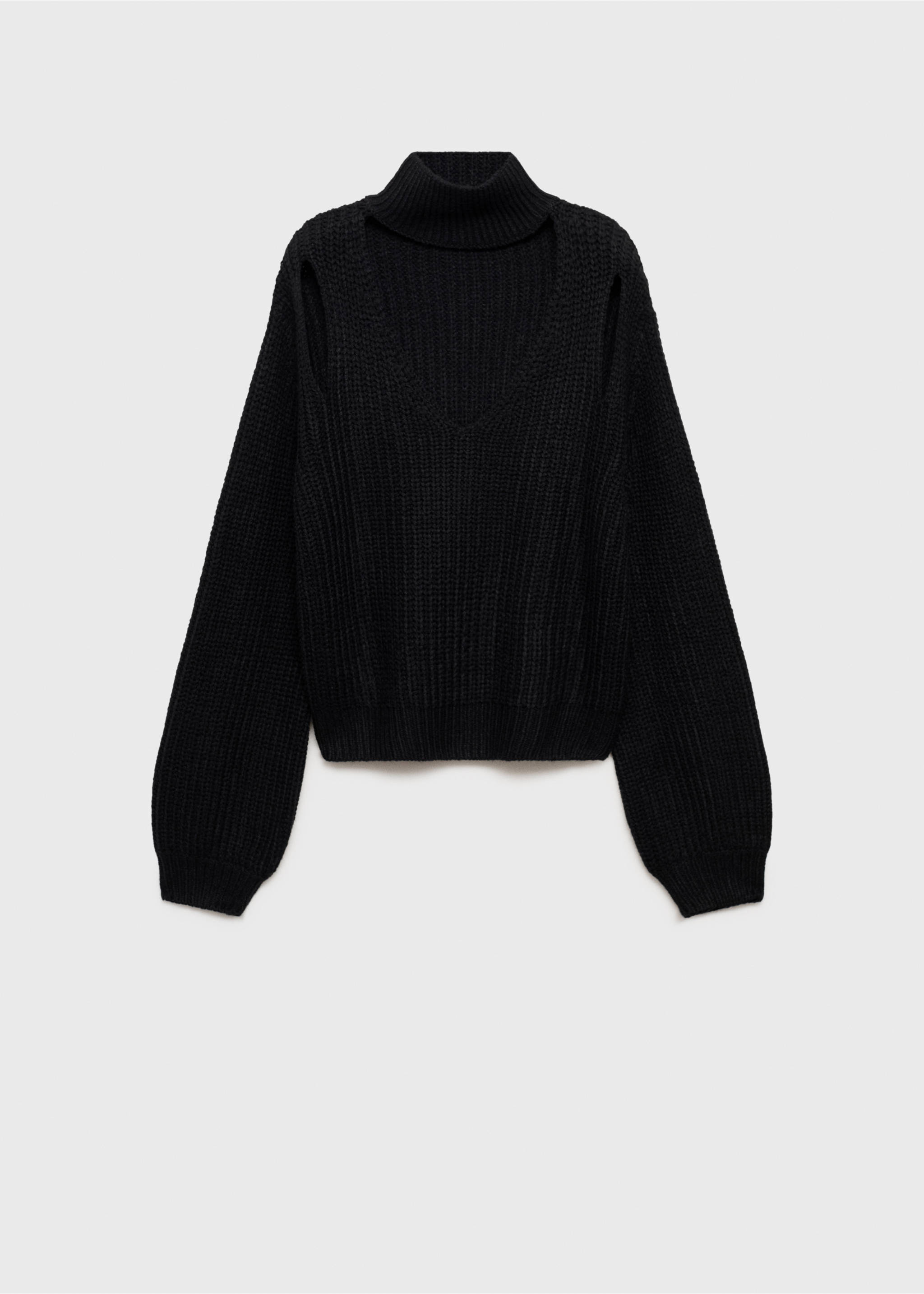 Pull-over oversize ouvertures - Article sans modèle, Noir. Ref: 87040300-00.