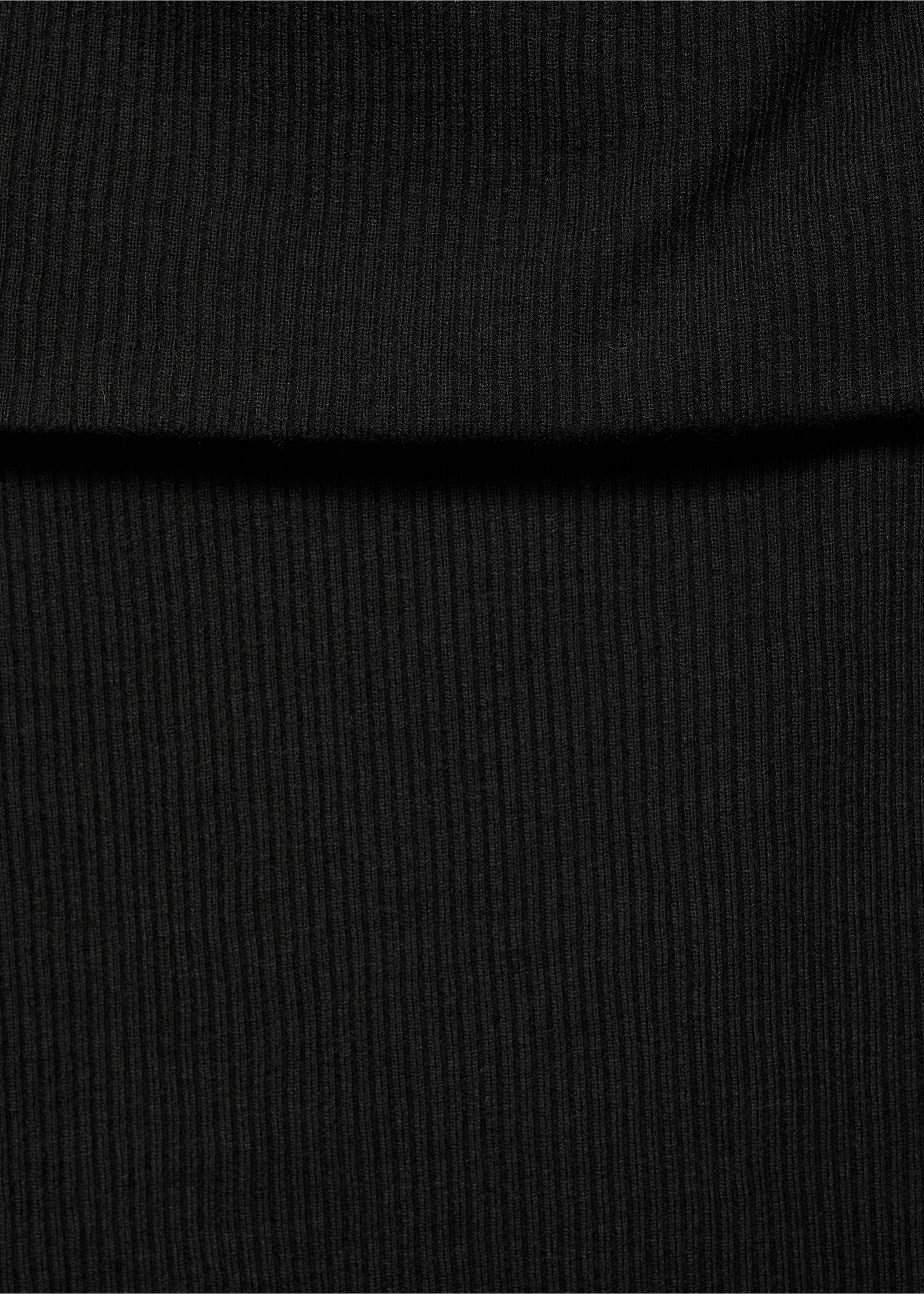 Langer Strickrock - Detail des Artikels 8, Schwarz. Ref: 87040301-00.