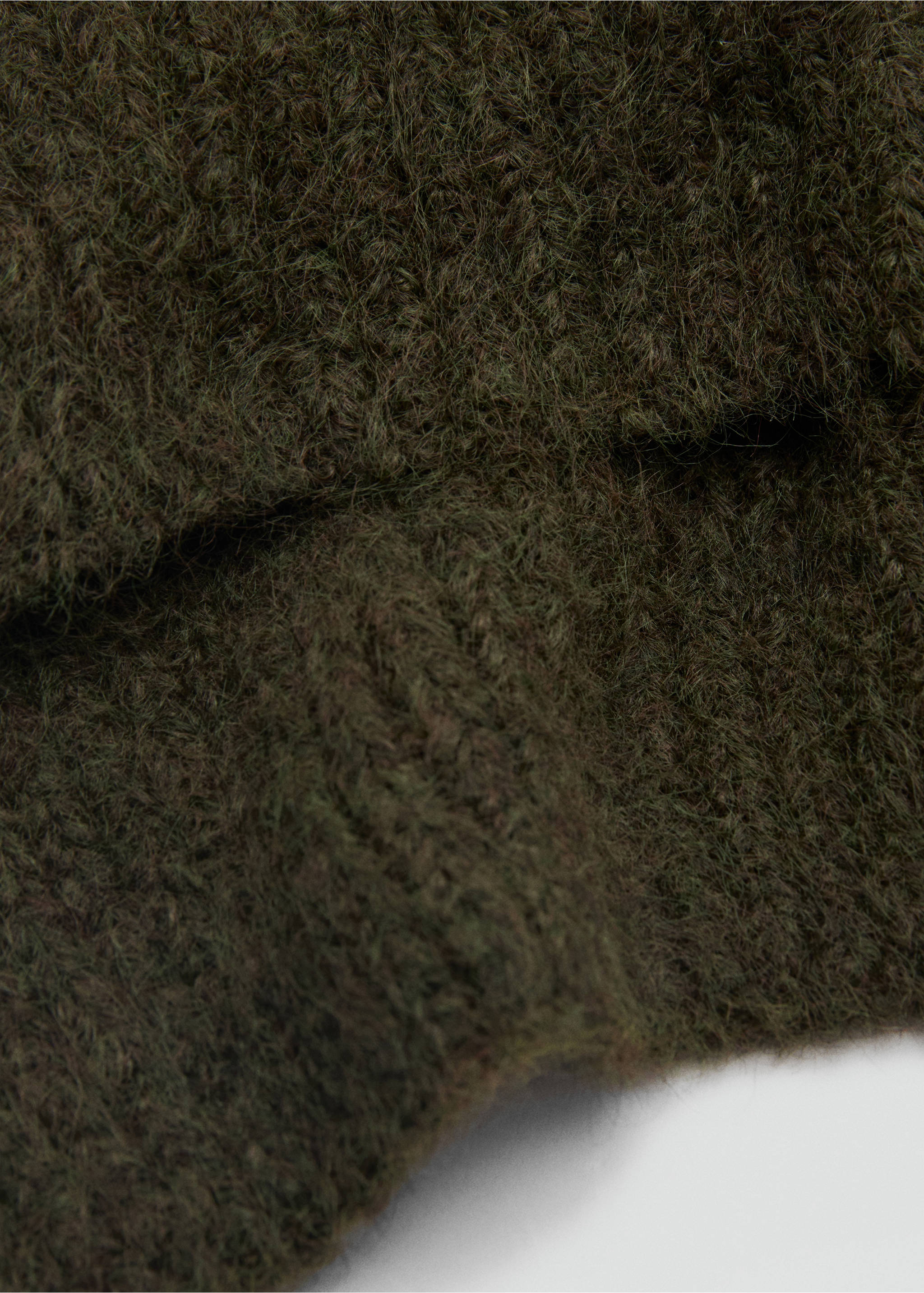 Chal cuello vuelto crop - Detalle del artículo 1, Khaki. Ref: 87040304-00.