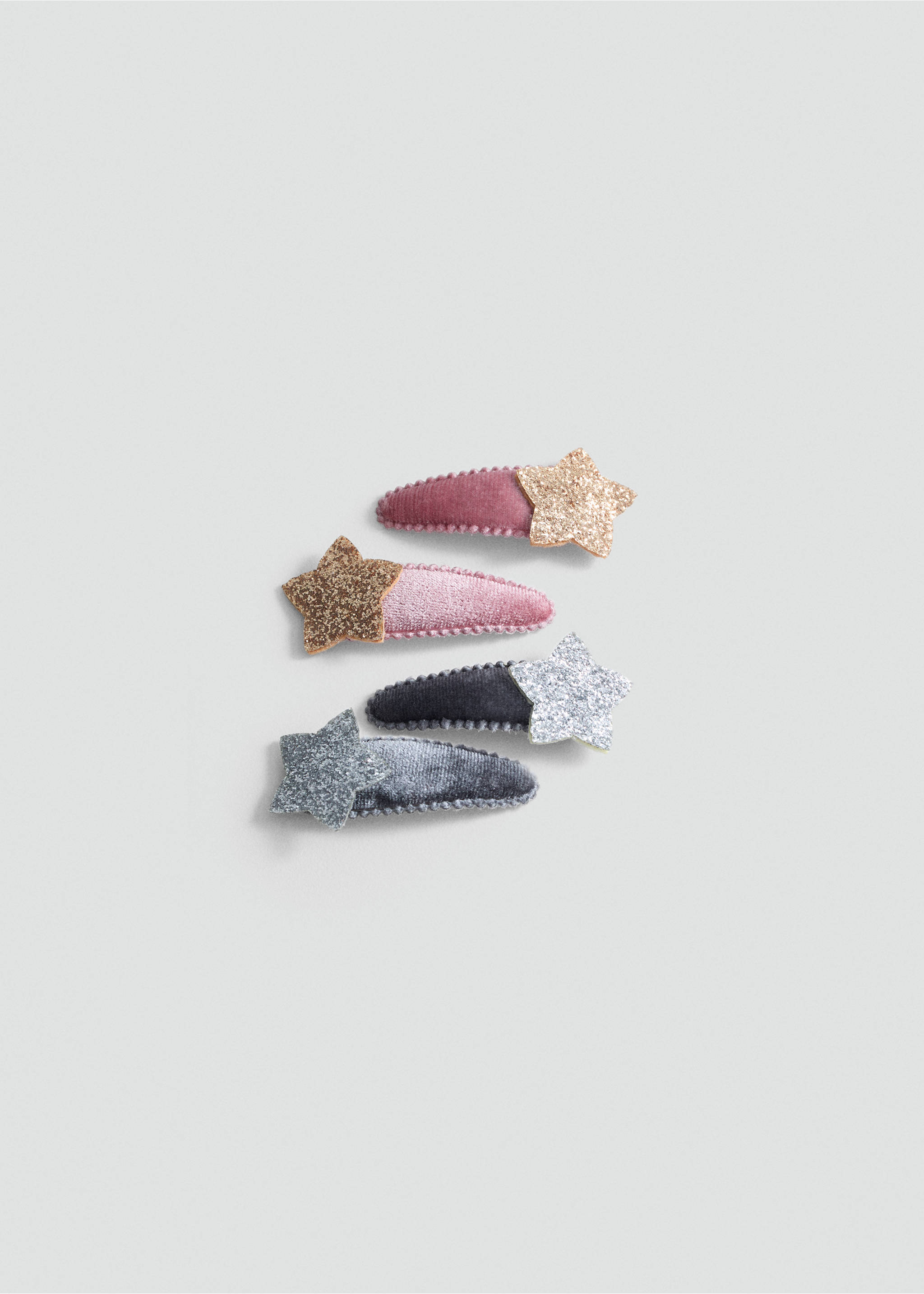 4 pack glitter hairclips - Article without model, Pale Pink. Ref: 87040307-00.