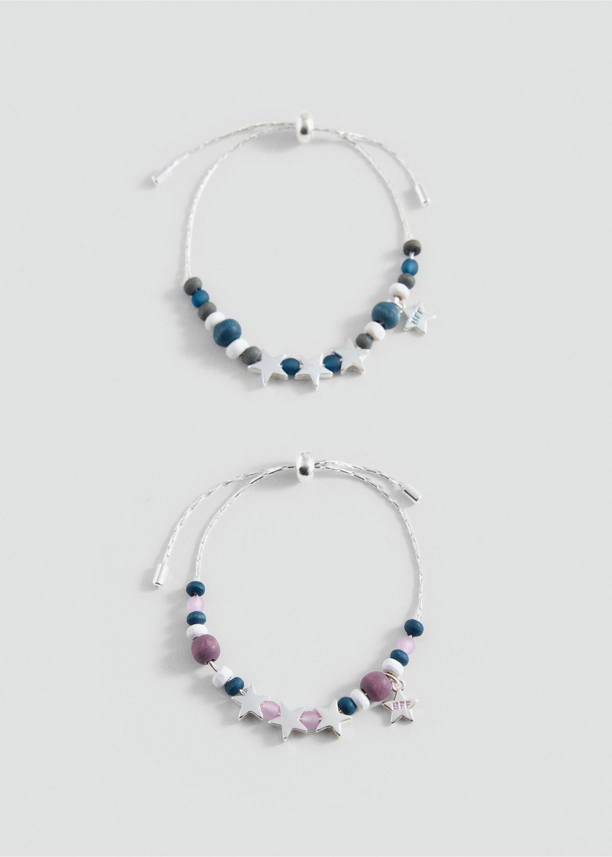 2-pak kralenarmbanden - Artikel zonder model, Zilver. Ref: 87040316-00.