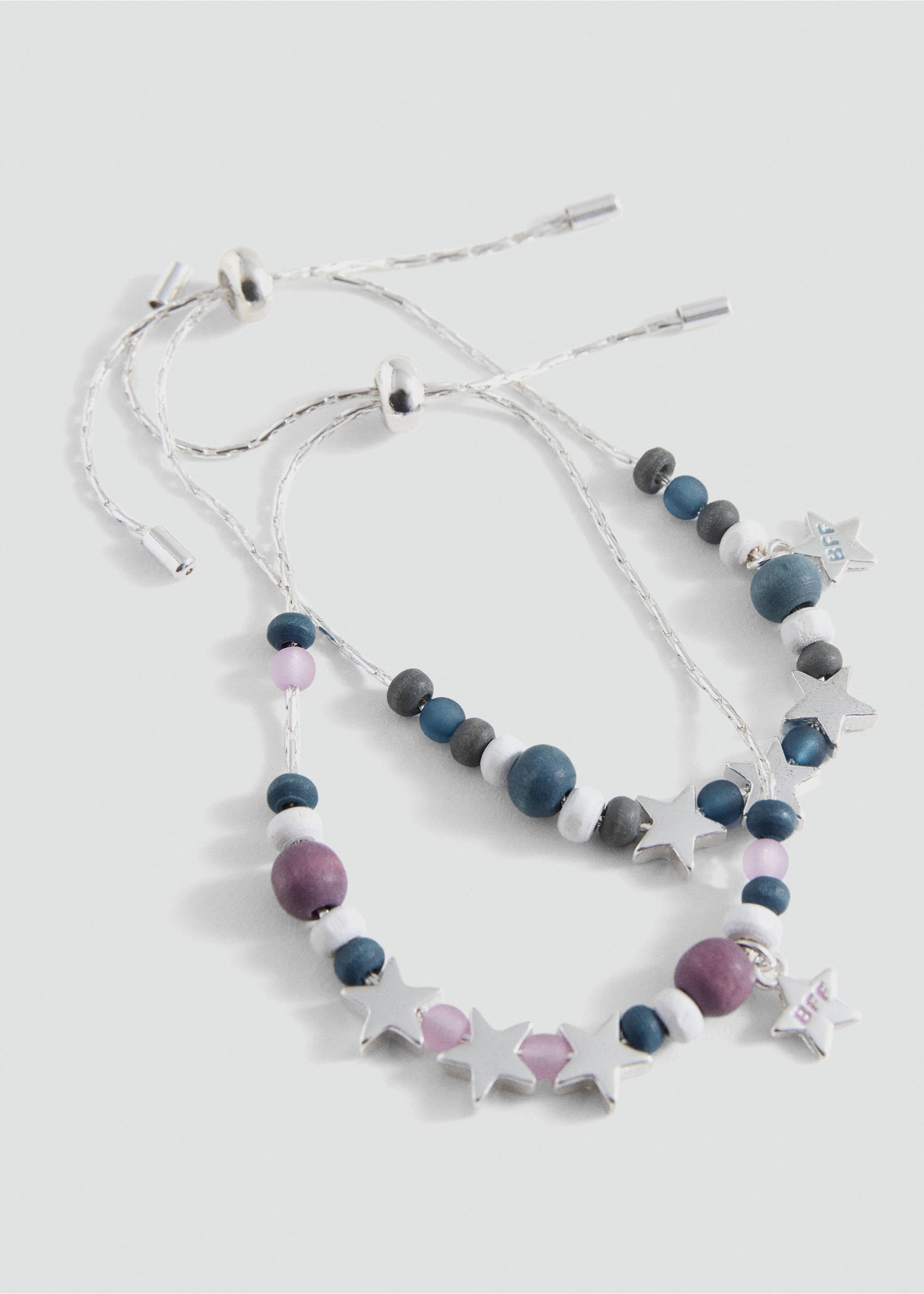 2-pak kralenarmbanden - Middenvlak, Zilver. Ref: 87040316-00.