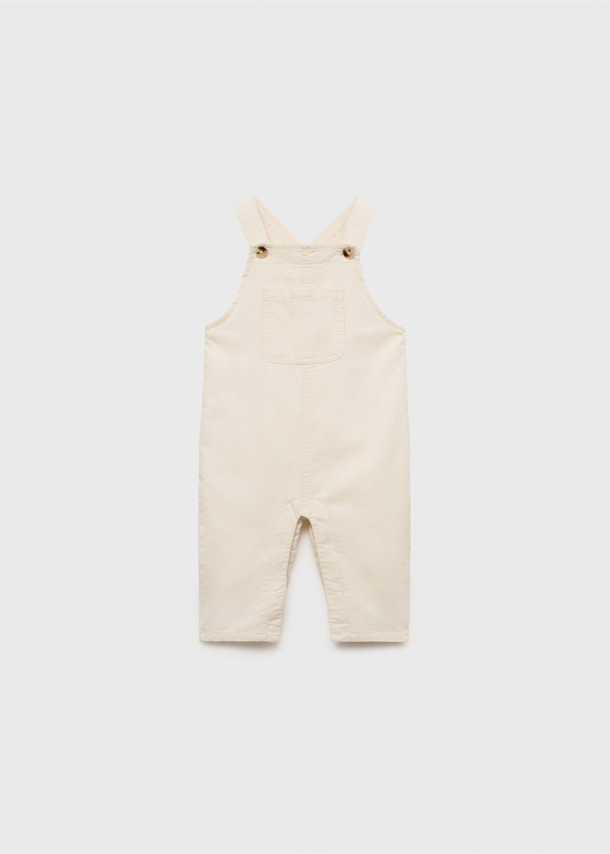 Pocket corduroy dungarees - Article without model, Ecru. Ref: 87040340-00.