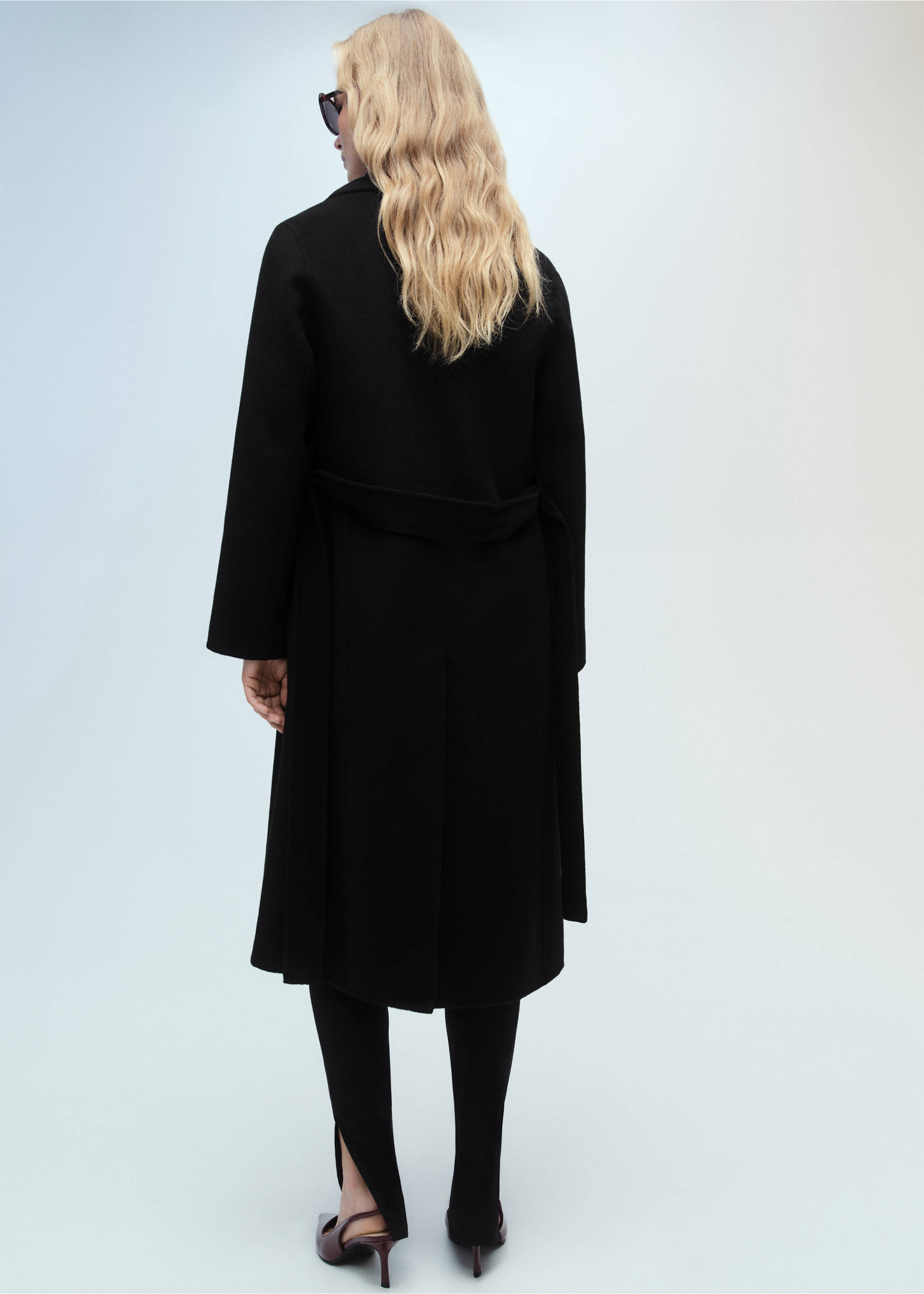 Belt handmade coat - Reverse of the article, Black. Ref: 87040343-00.