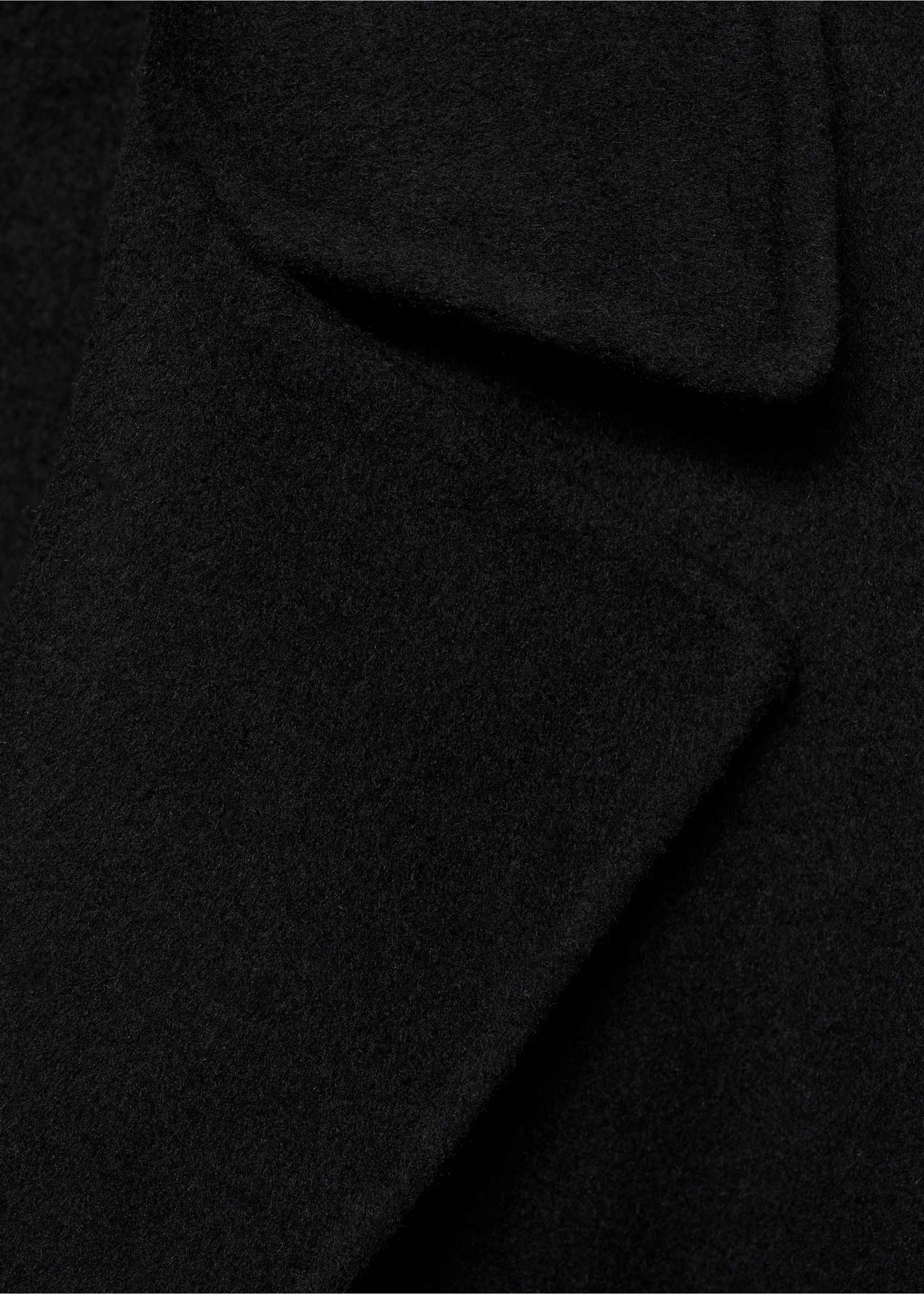 Belt handmade coat - Details of the article 8, Black. Ref: 87040343-00.