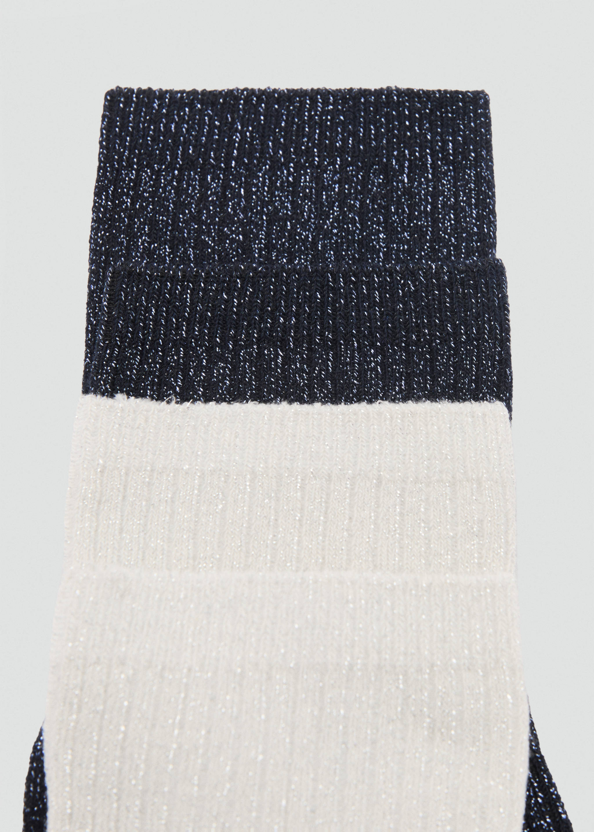 Pack of 2 ribbed lurex socks - Details of the article 1