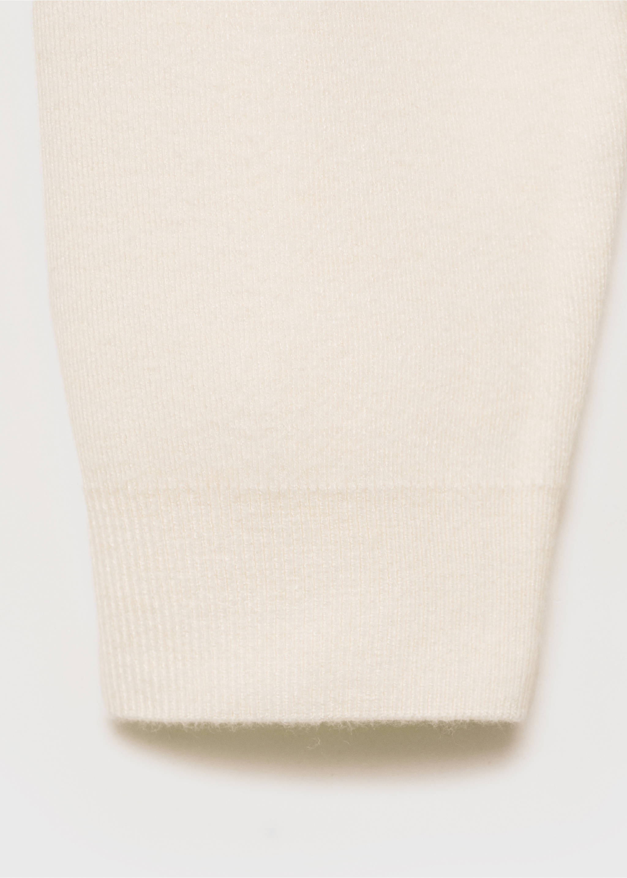 Perkins-neck sweater with zip - Details of the article 0, Ecru. Ref: 87040352-00.