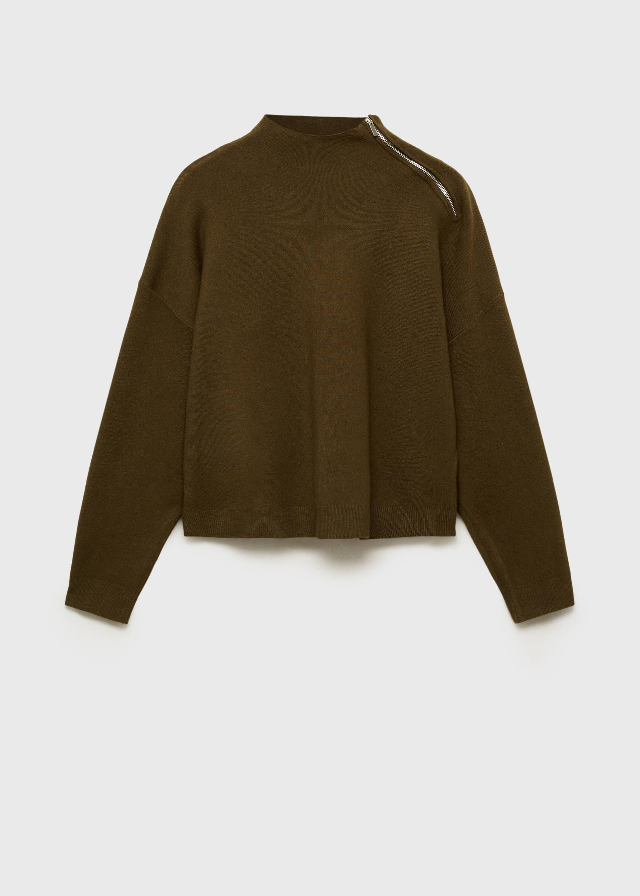 Perkins-neck sweater with zip - Article without model