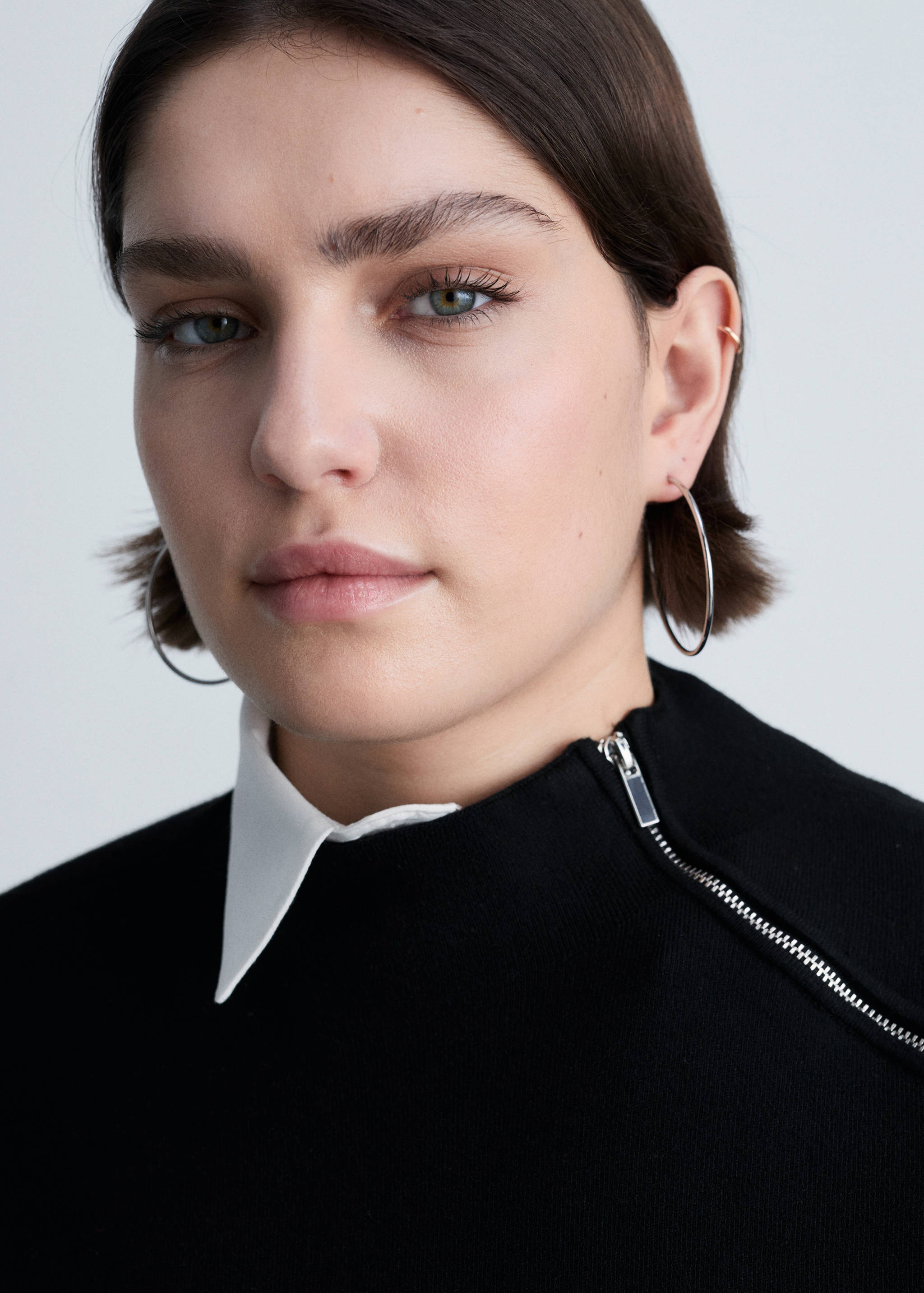 Perkins-neck sweater with zip - Details of the article 4