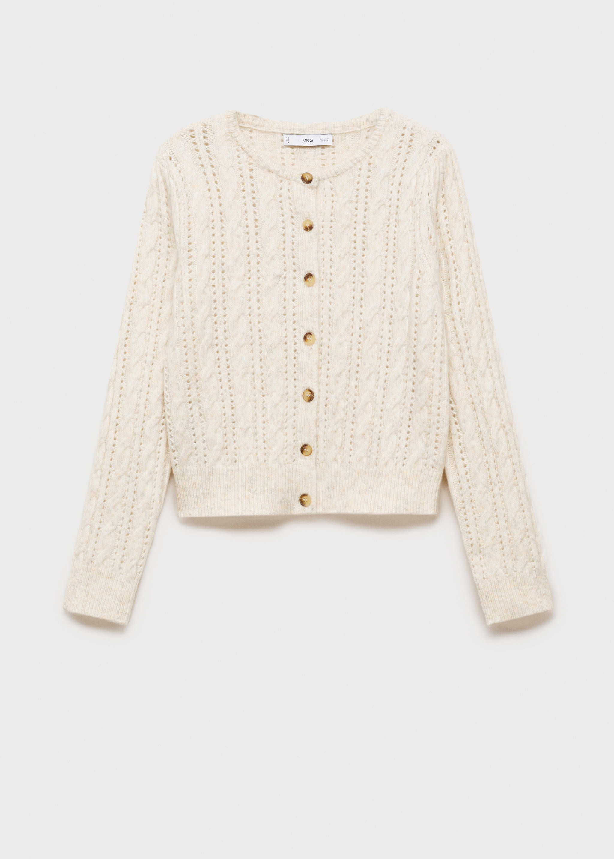 Cárdigan trenzado detalles calados - Artículo sin modelo