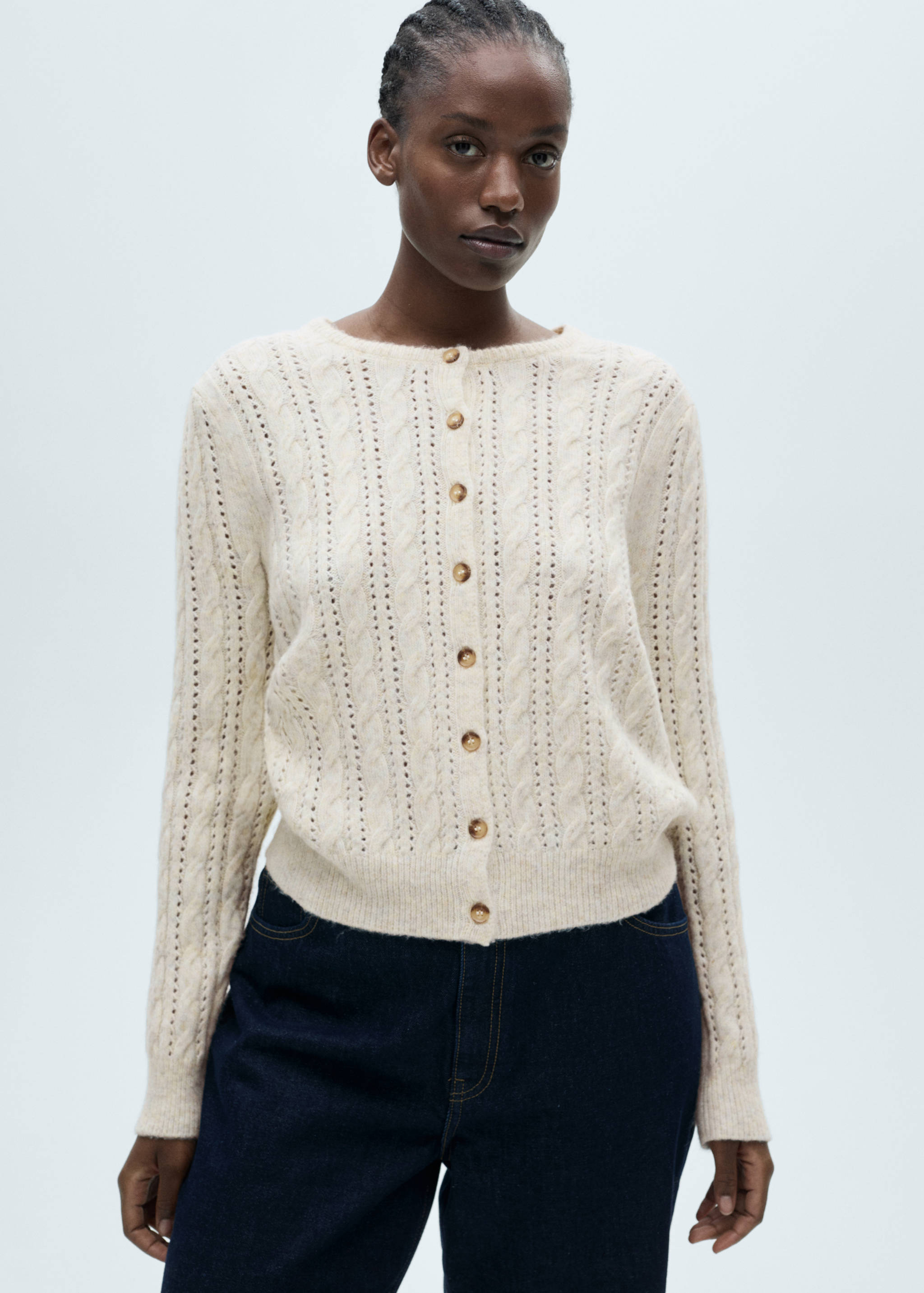 Cárdigan trenzado detalles calados - Detalle del artículo 5