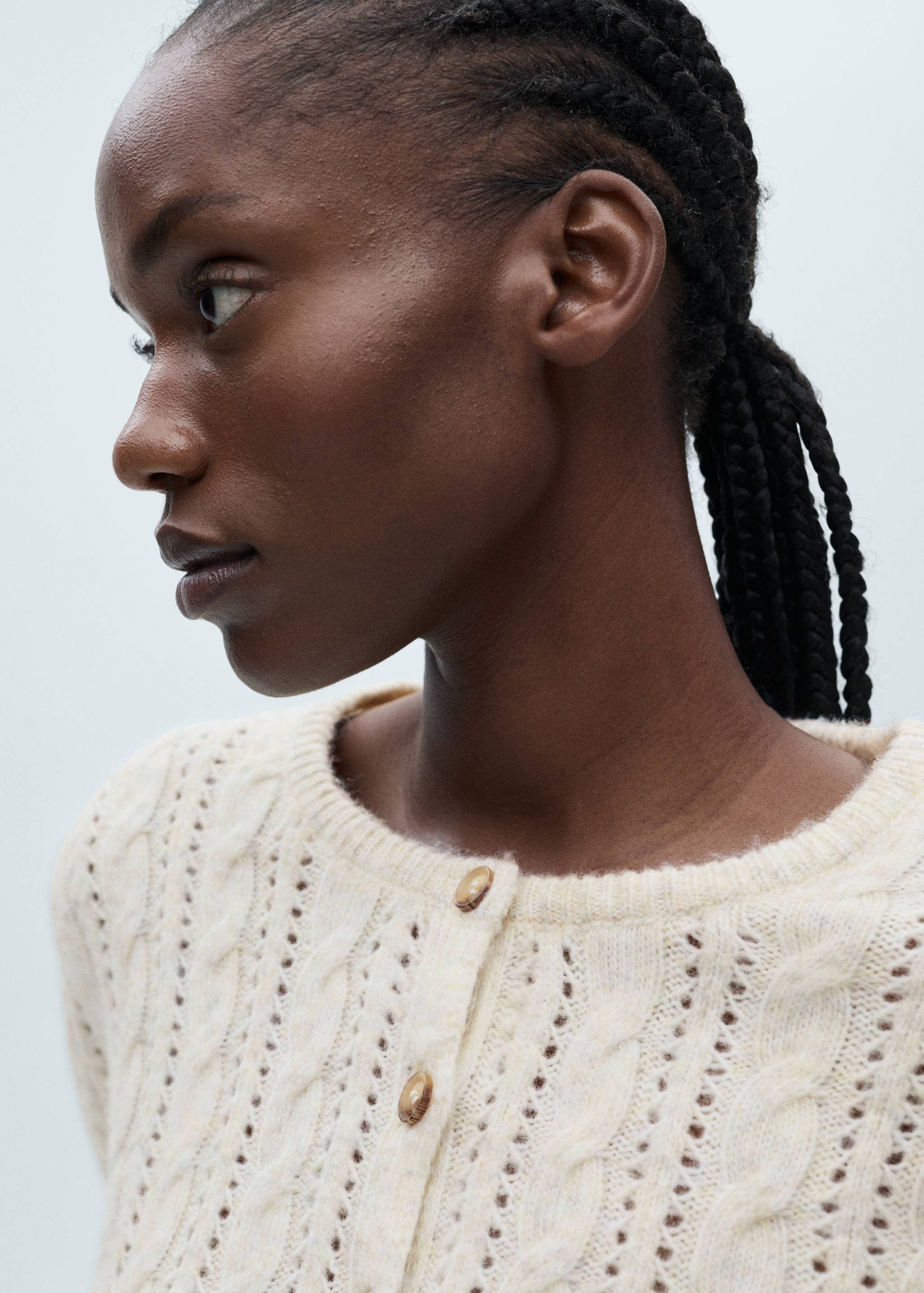 Cárdigan trenzado detalles calados - Detalle del artículo 4