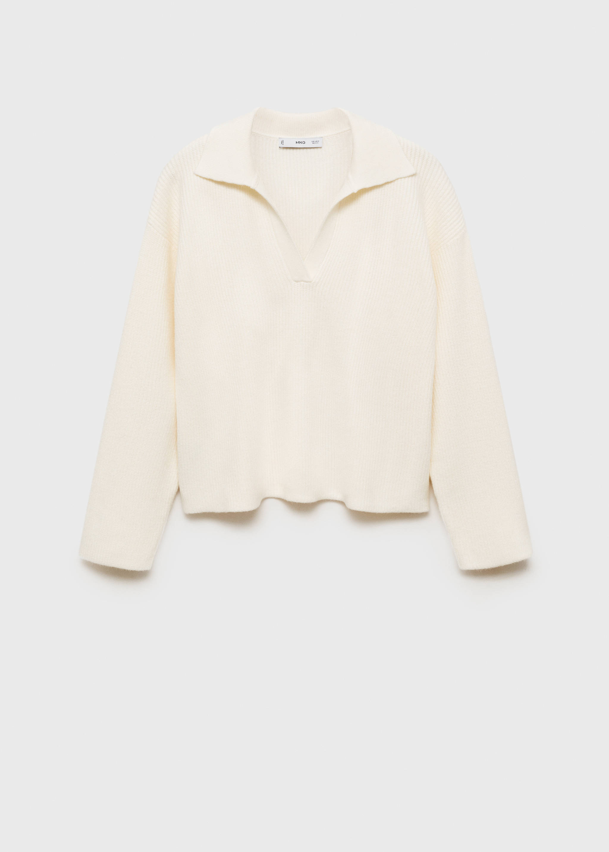 Knitted polo-neck sweater - Article without model